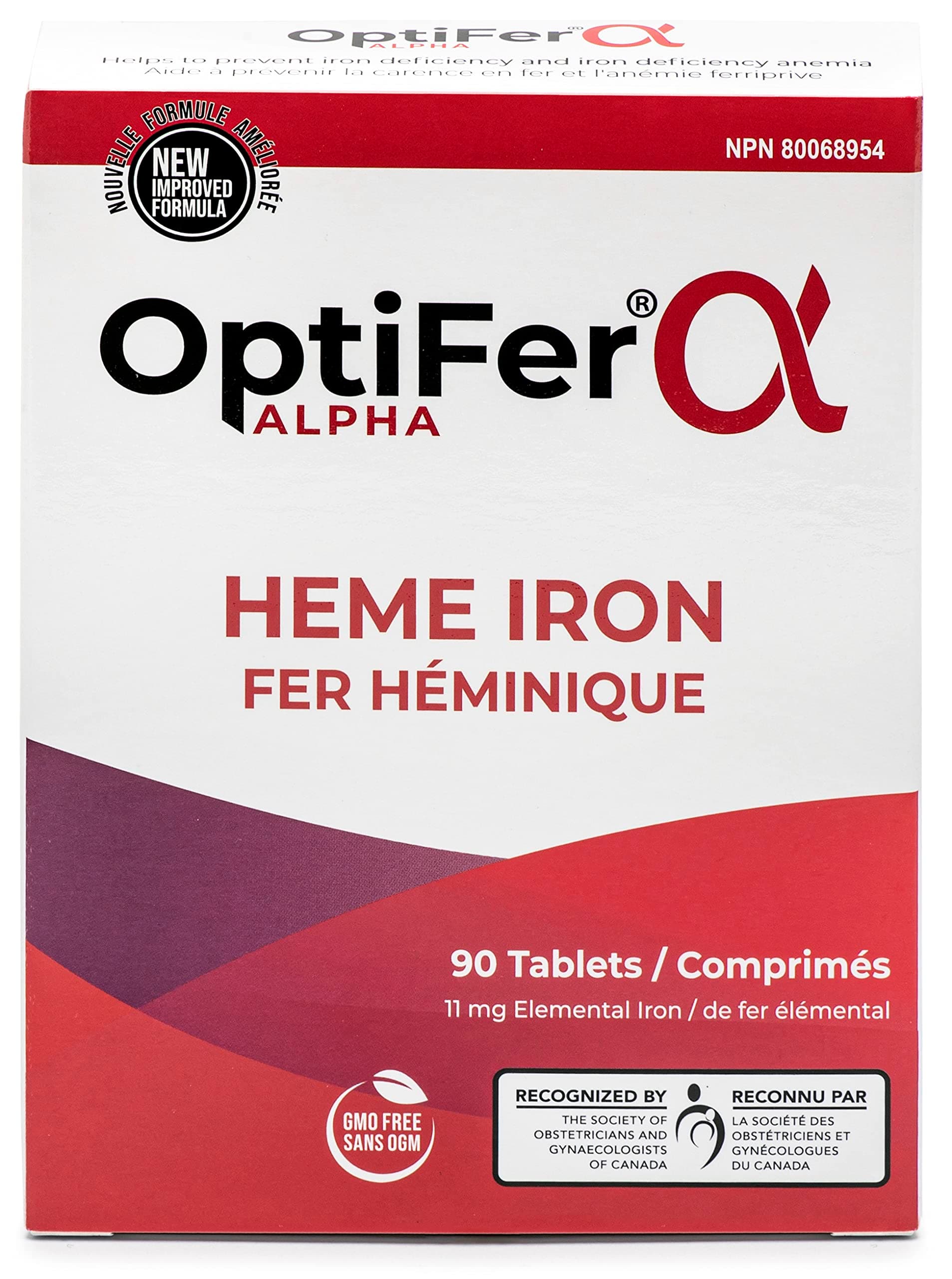 Alpha 11mg heme Iron Supplement 90 Tablets