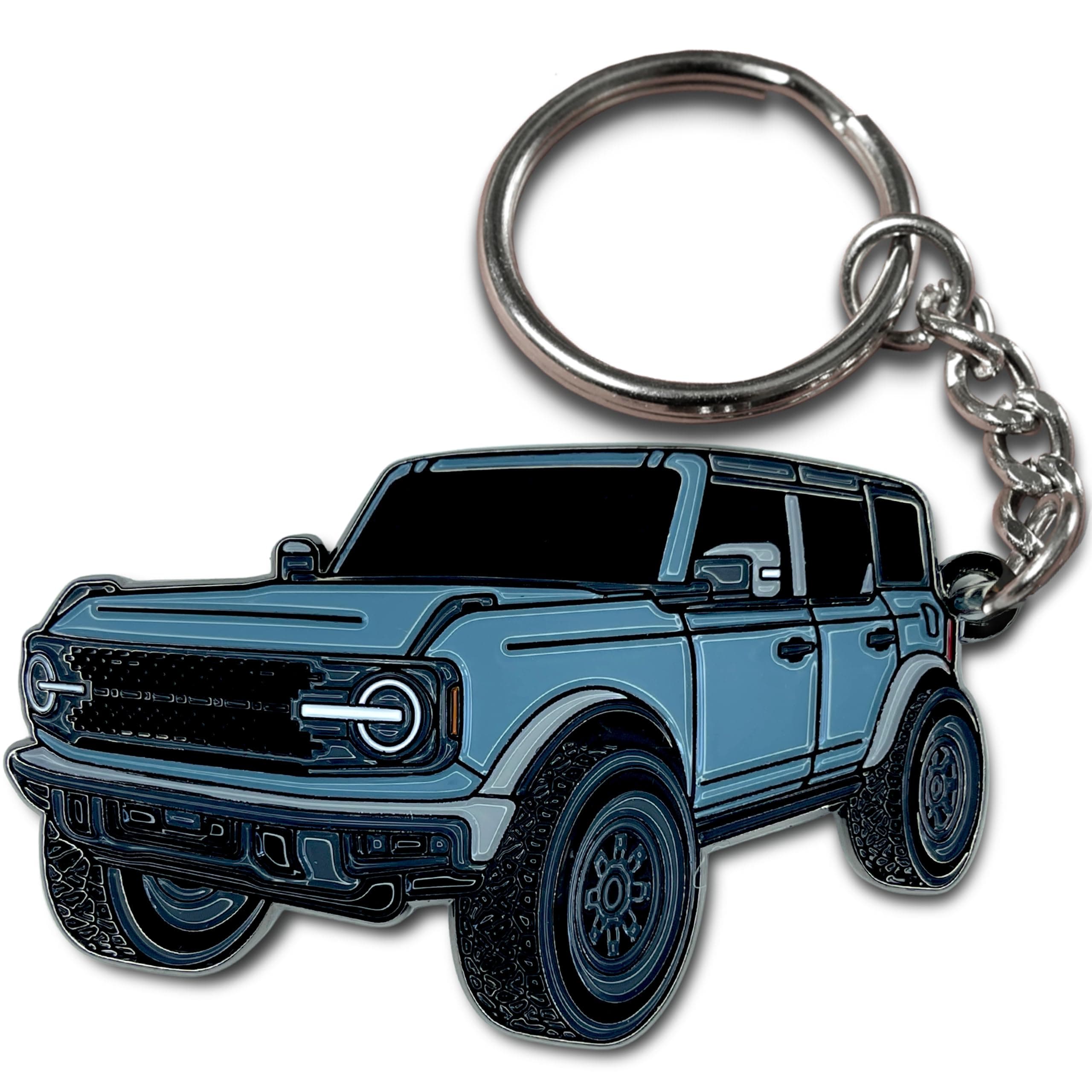 Bronco Keychain Accessories 4 door key chain Fob Cover Cool Mods compatible with Ford Bronco 2022 2023 2024