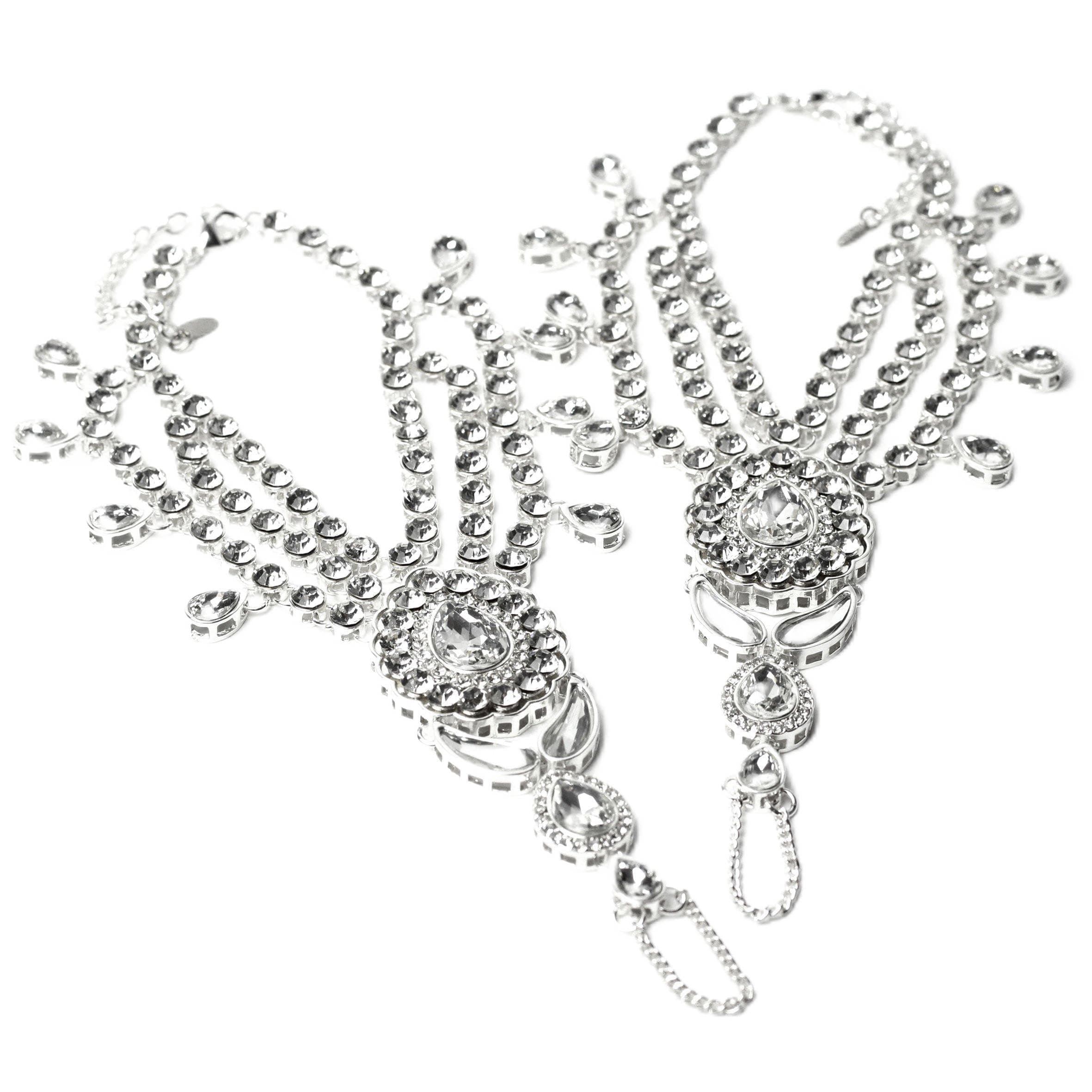 Women's Enchanted Barefoot Sandal Anklets - Silver