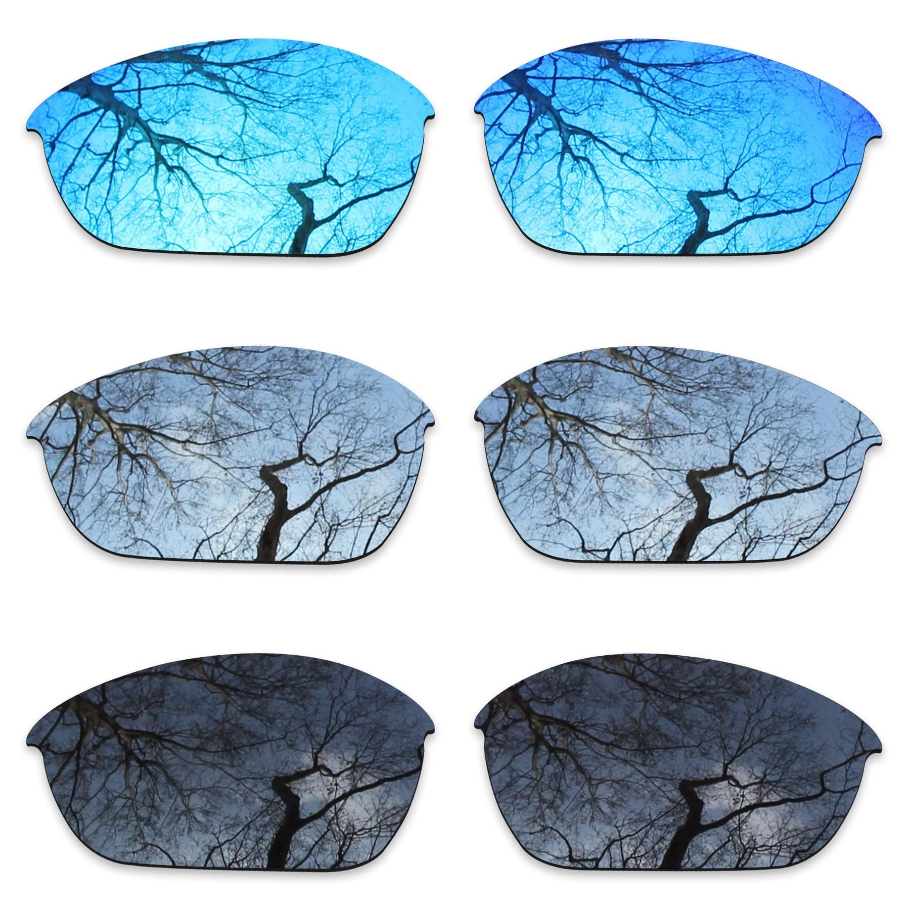 ToughAsNails3 Pair Polarized Replacement Lenses for Oakley Half Jacket Pack-BSI2