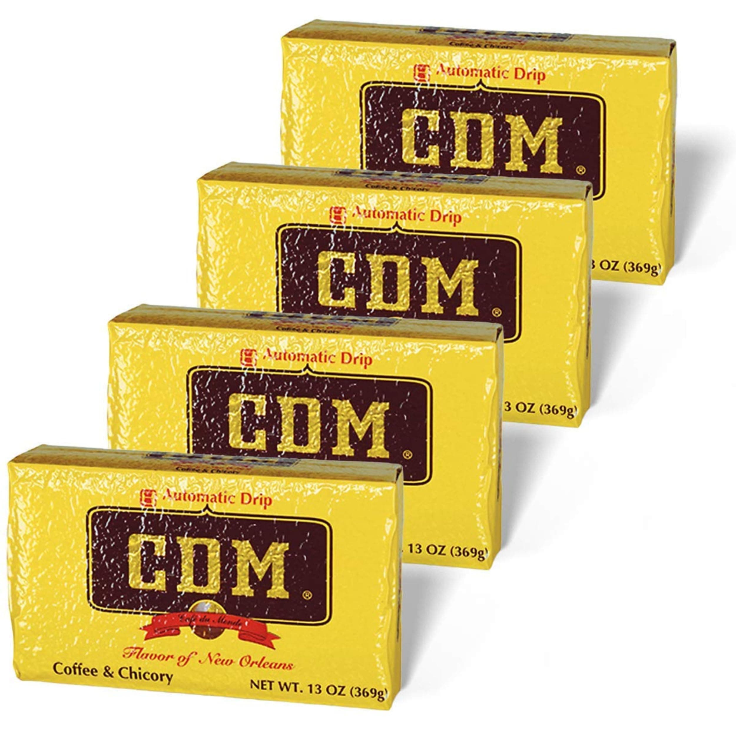 Coffee and Chicory, Regular Grind, 13-Ounce Bricks Automatic Drip (Pack of 4)