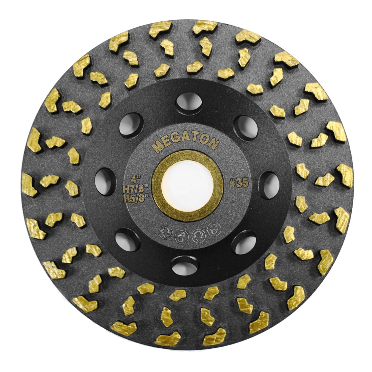 Megatron 4" Diamond Cup Grinding Removing Disc Wheel for Concrete, Paint, Epoxy, Glue and Mastic with CDB New Technology (Megatron 4")