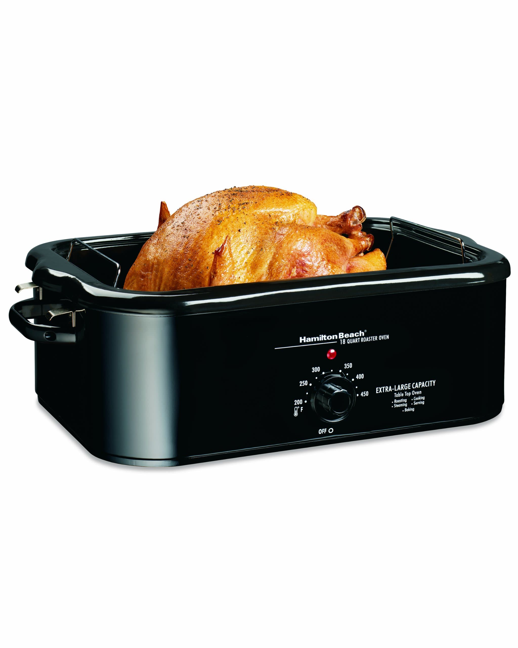 Hamilton Beach 32184 18-Quart Roaster Oven with Serving Lid and Buffet Pans, Black