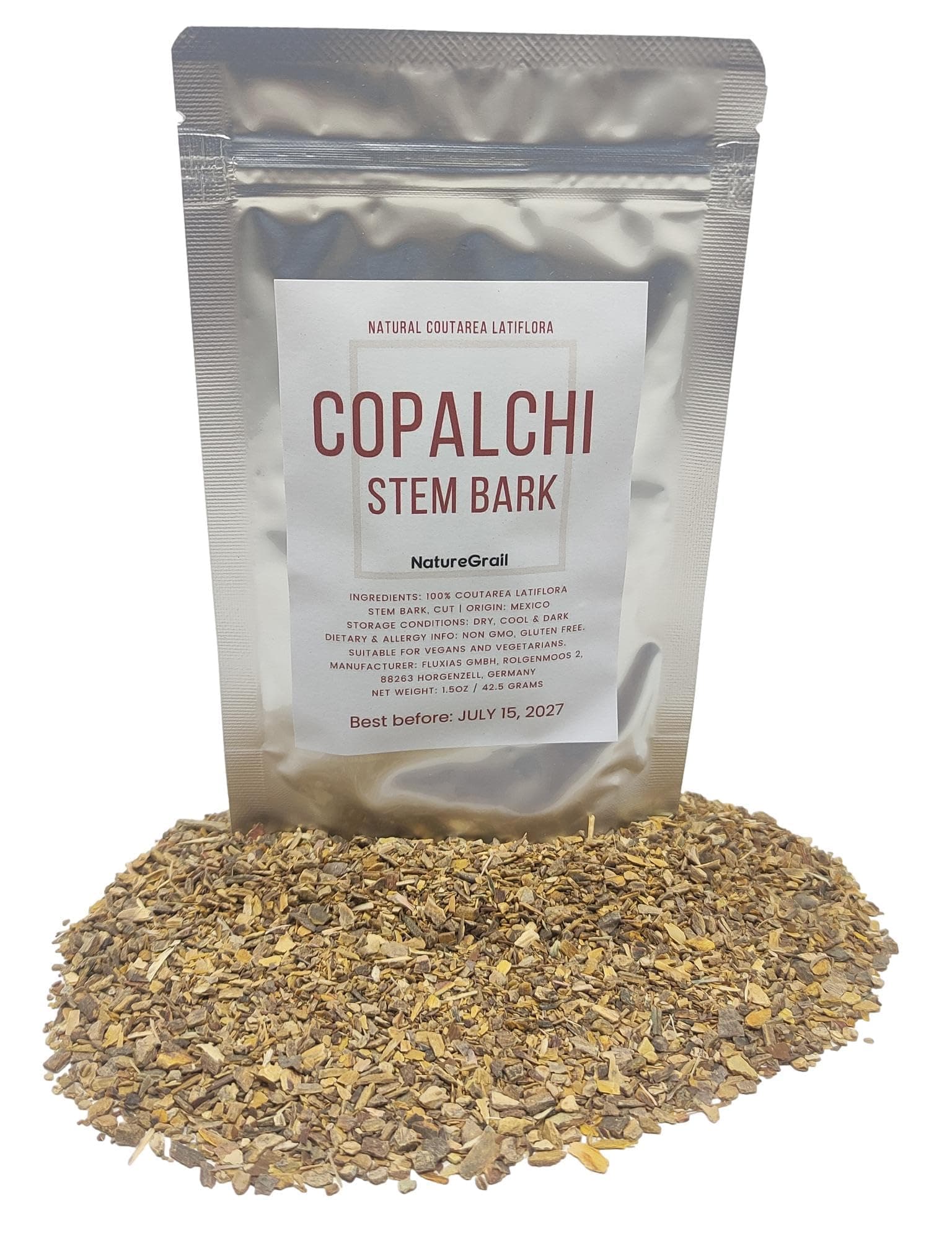 Copalchi Bark (Cut Copalchi Bark from the Trunk/Stem) - Made from 100% Coutarea Latiflora, Net Weight: 1.5oz/42.5g