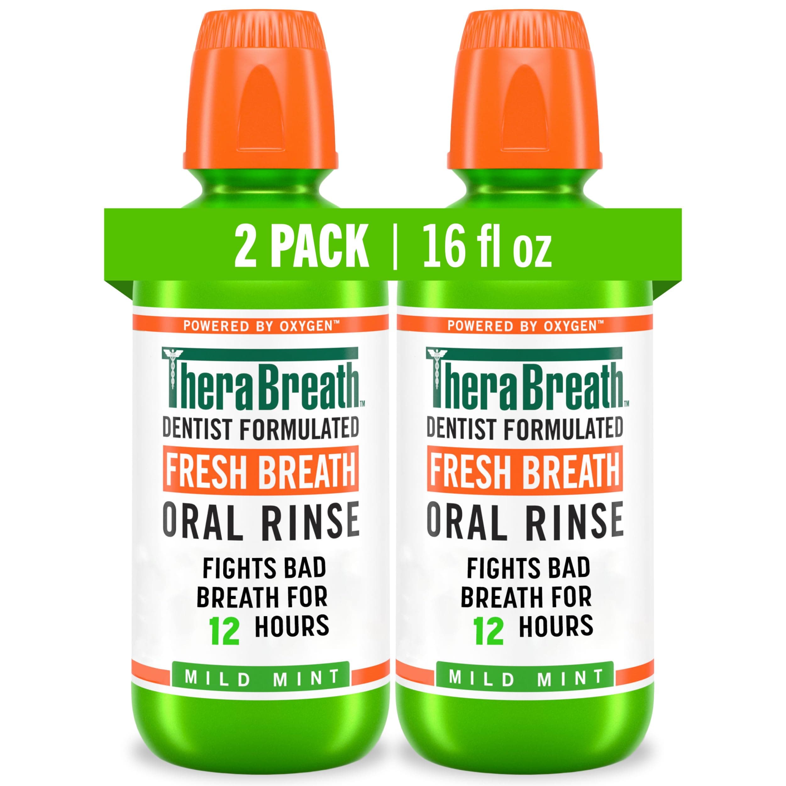 [Value Set of 2] Serabreath Fresh Breath Oral Rinse Mild Mint 473ml/16oz