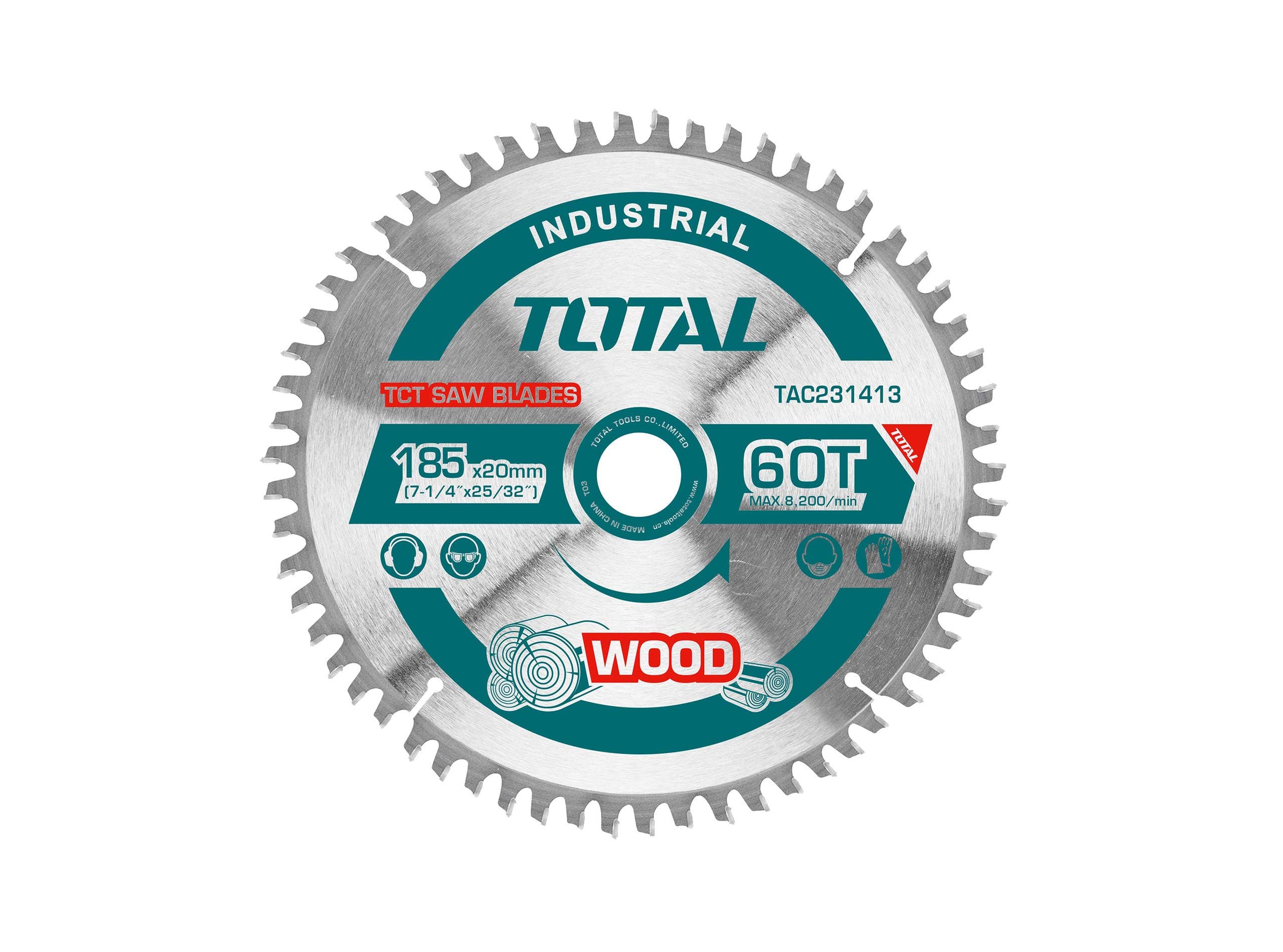 TOTAL TCT Saw Blade, 185 mm