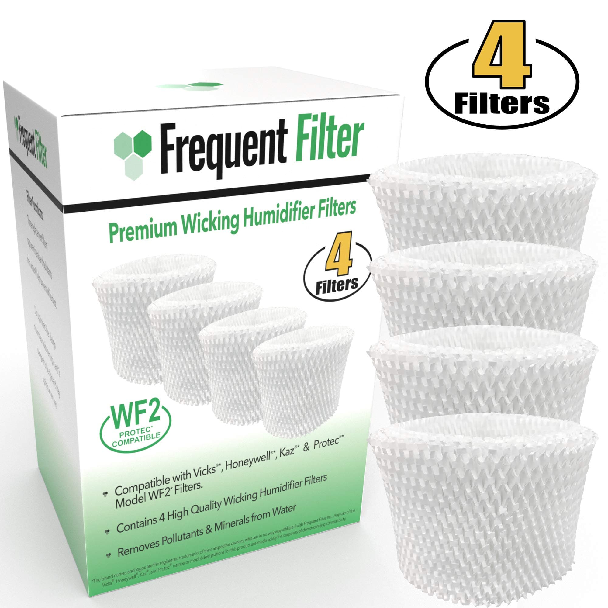 Frequent Filter - Vicks & Kaz Compatible Protec WF2 Humidifier Filter (Pack of 2 Filters)