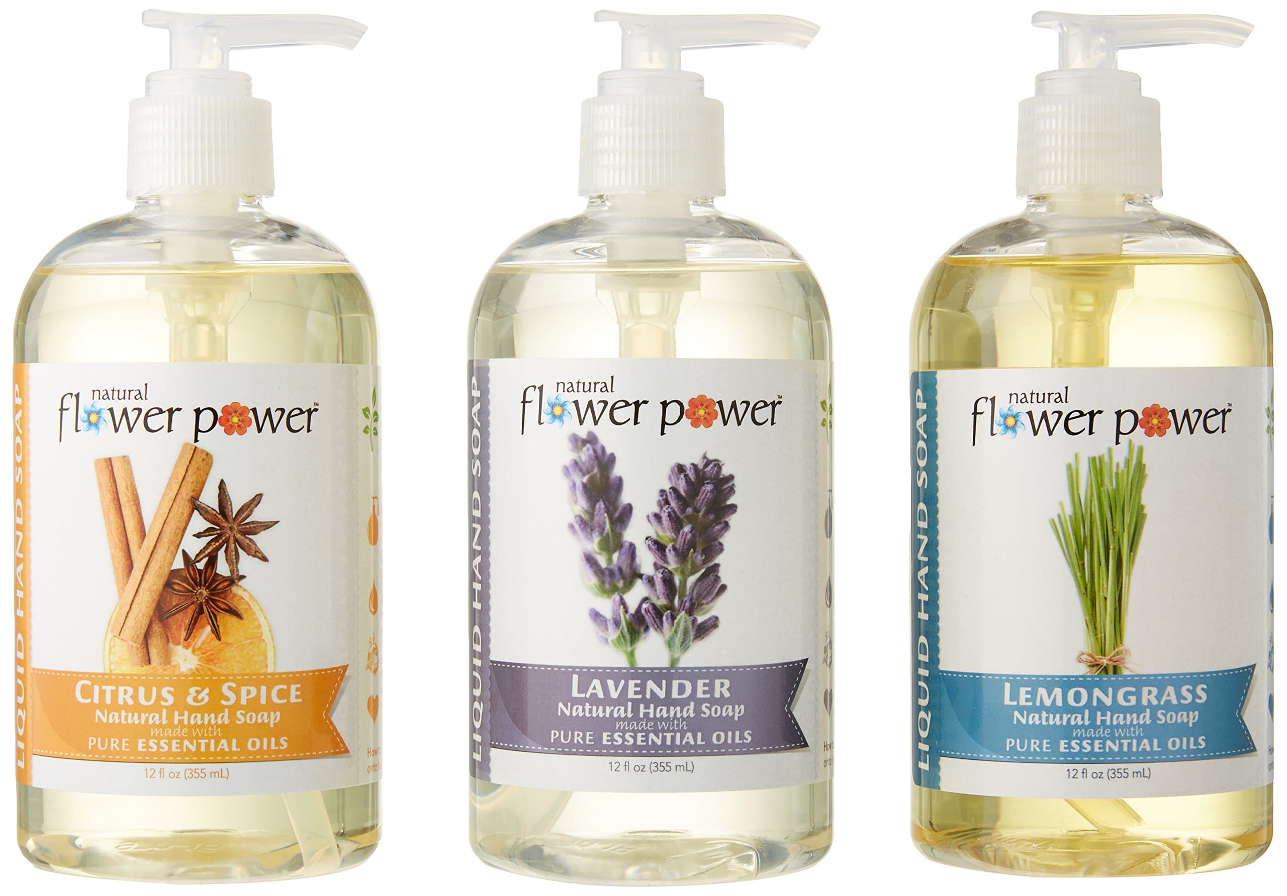 Sponsored Ad - Liquid Hand Soap – Plant-Derived and Bio-Based Formula – Sulfate-Free, pH-Balanced, Vegan – Variety Pack: Lavender + Lemongrass + Peppermint & Lemon – 3 x 12 oz
