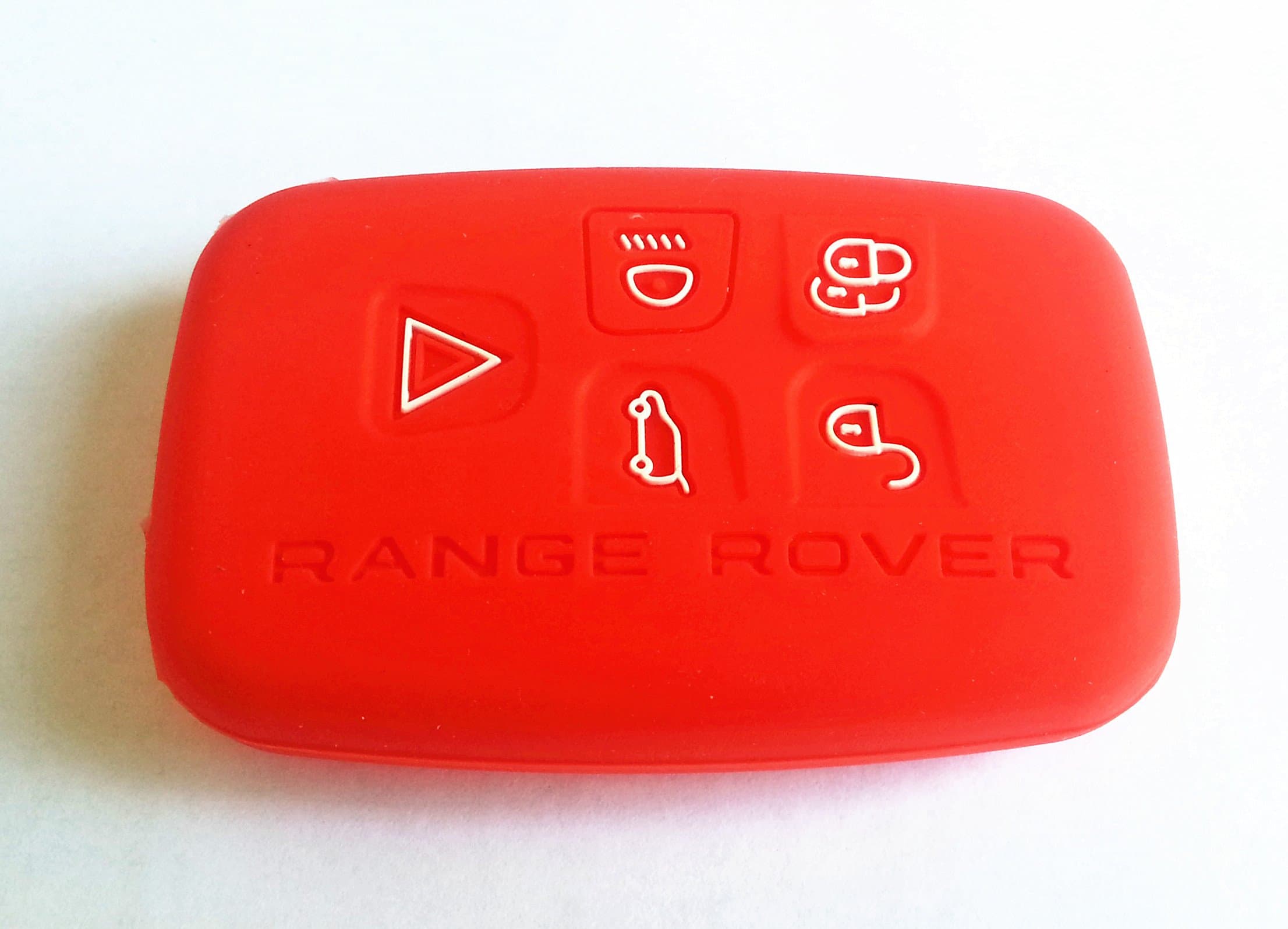 Protecting Bag Silicone key Case Holder Cover For RANGE ROVER LAND ROVER EVOQUE SPORT CAR SMART KEY (red)