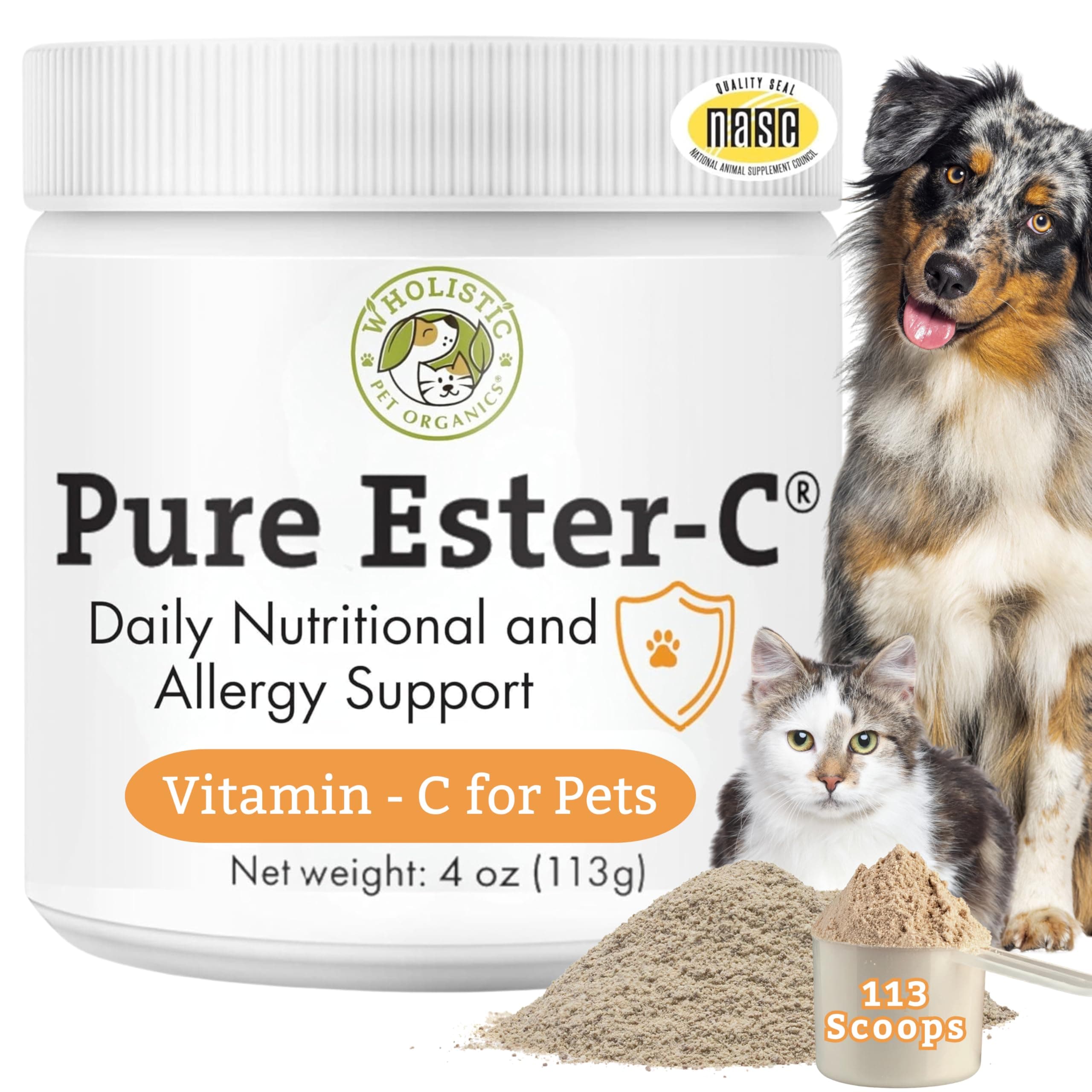 Wholistic Pet Organics Ester-C Supplement, 6 oz