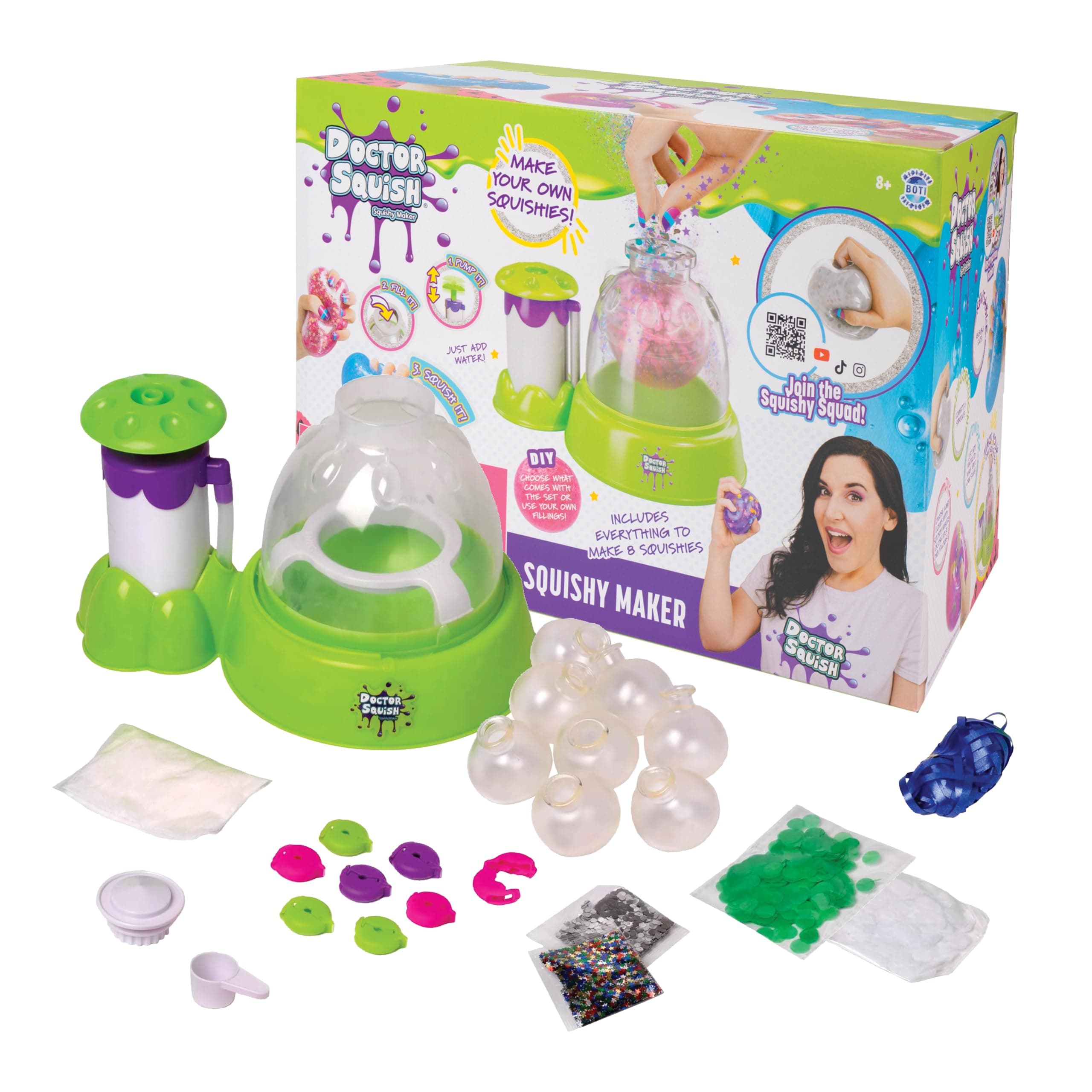 Doctor Squish - Squishy Maker Station - Make Your Own Squishy! Squishy Full! Dr. Squish from YouTube! Medium, Multicolored