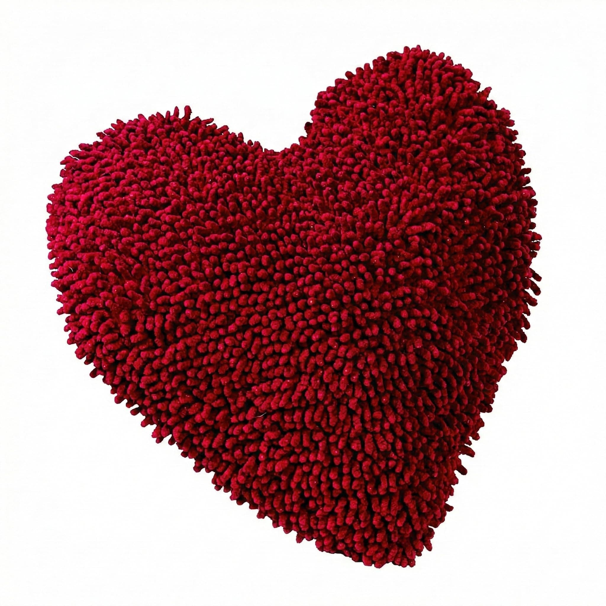 Fun Express Heart Shaped Pillow 14 Inch - Soft Chenille Throw Pillows for Valentine's Day Decor | Decorative Pillows for Bed, Couch & Living Room | Cute Room Decor Gift for Girls & Home