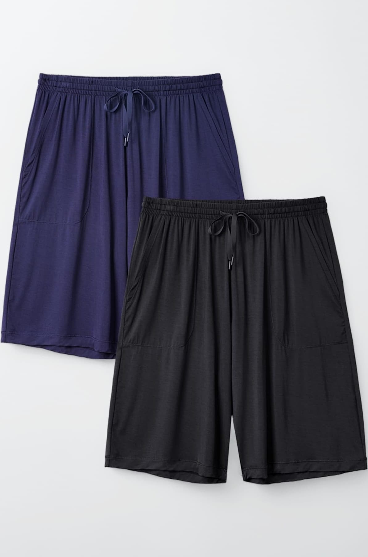 Men's 2 Pack Soft Bamboo Rayon Sleep Shorts Lounge Wear Pajama Pants