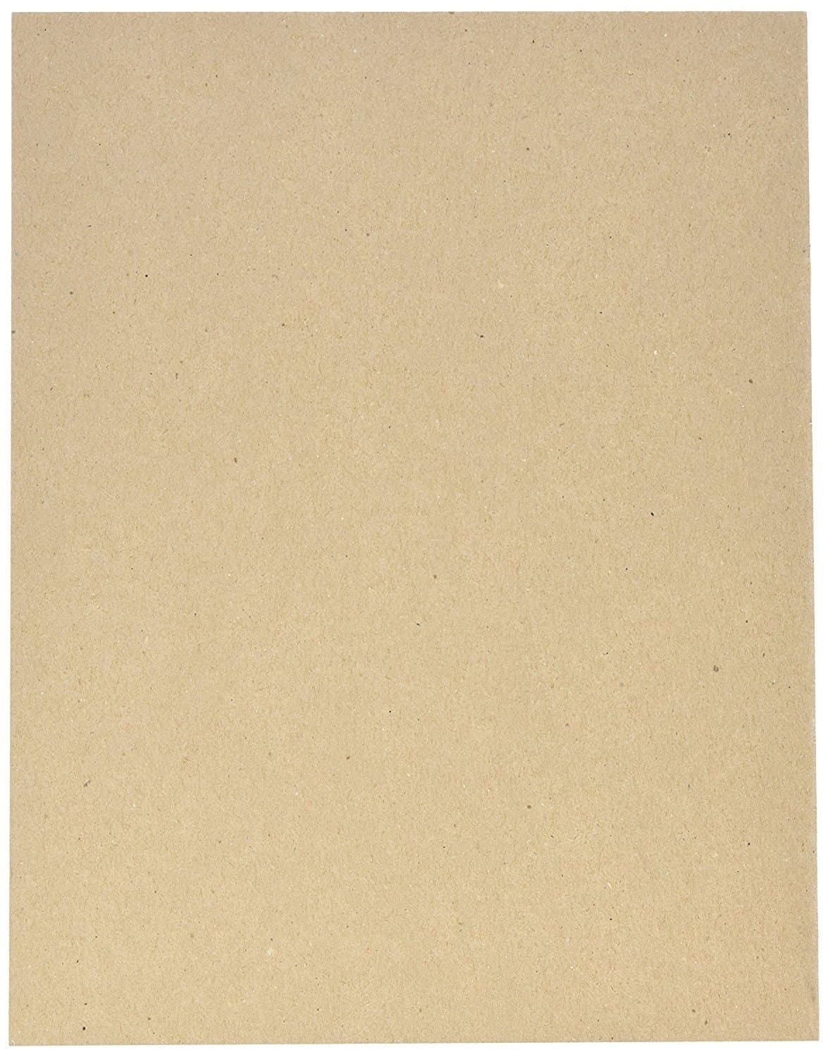 Light/Medium 24 pt Weight Natural Chipboard - 6" x 9" - 25 Sheets