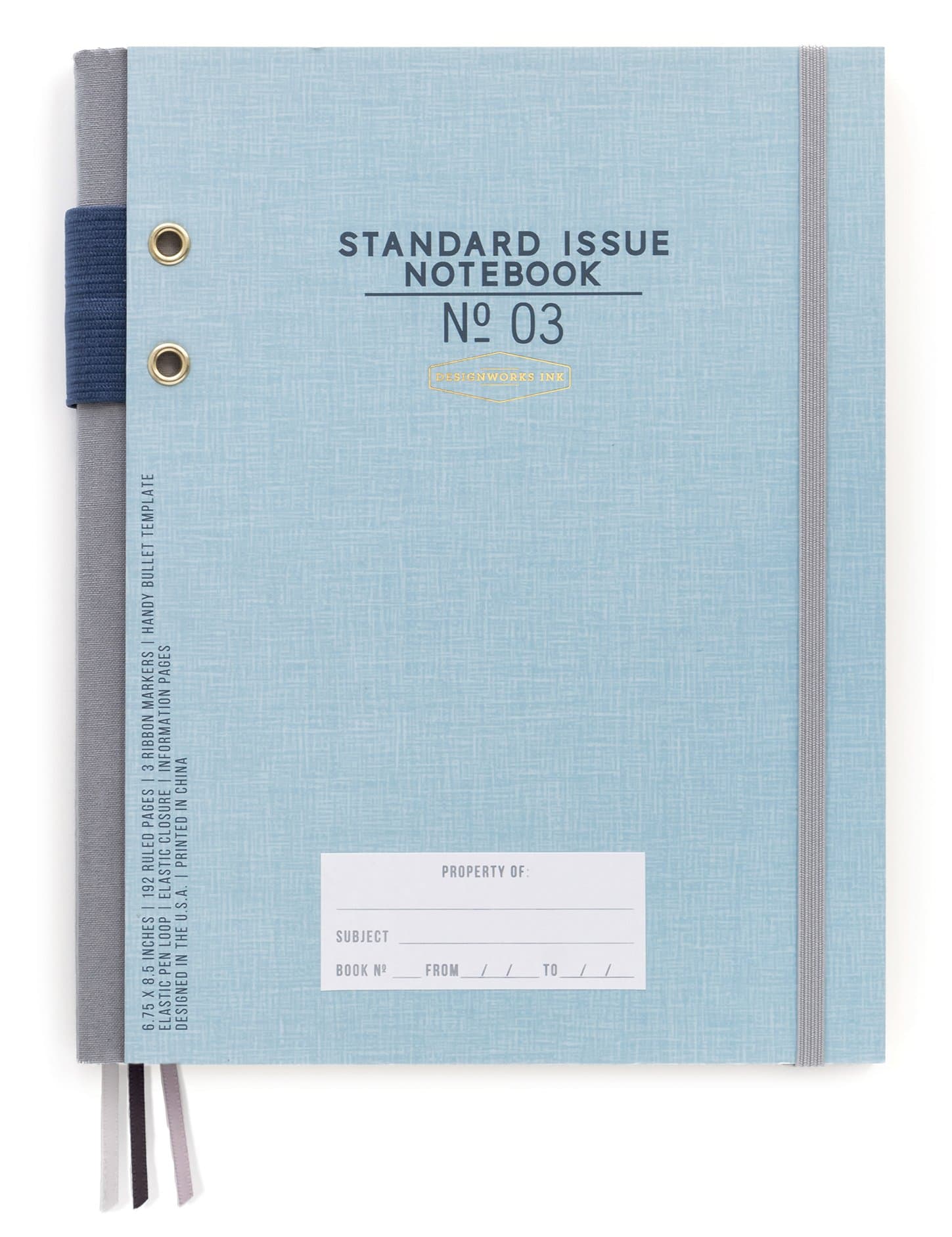 DesignWorks Ink Standard Issue Bound Personal Journal, Blue 6.75" x 8.5"