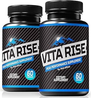 (2 Pack) VitaRise Pills, Official Vita Rise Capsules For Men, All-Natural Male Formula to Support Peak Performance, Endurance and Stamina, Premium VitaRise Mens Health Review, Pastillas (120 Capsules)