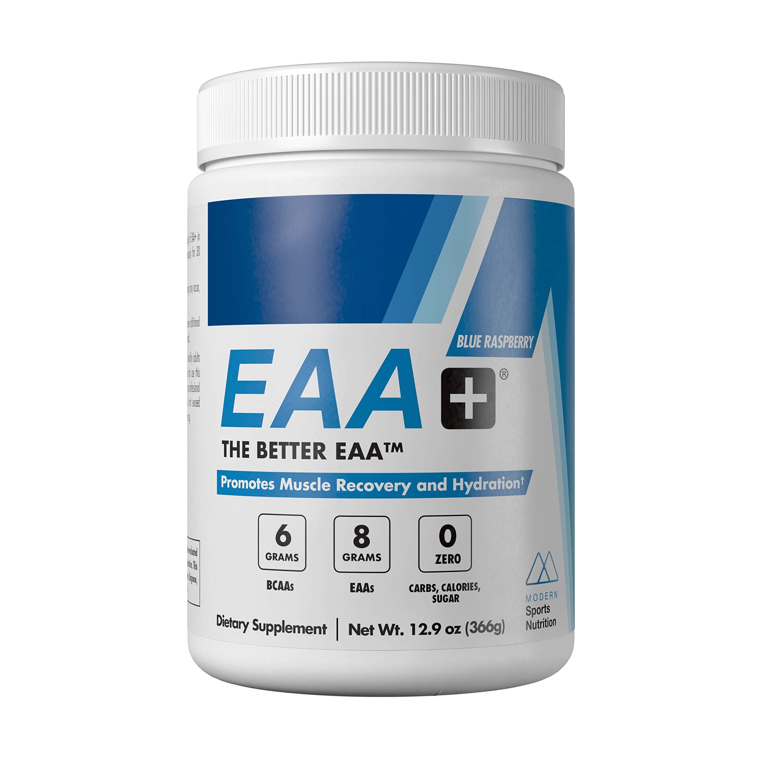 Modern EAA+ Hydration | EAAs + BCAAs Powder | Muscle Recovery, Strength, Endurance & Hydration | 8g Essential Amino Acids + 6g Branched Chain Amino Acids | 30 Servings (Blue Raspberry)