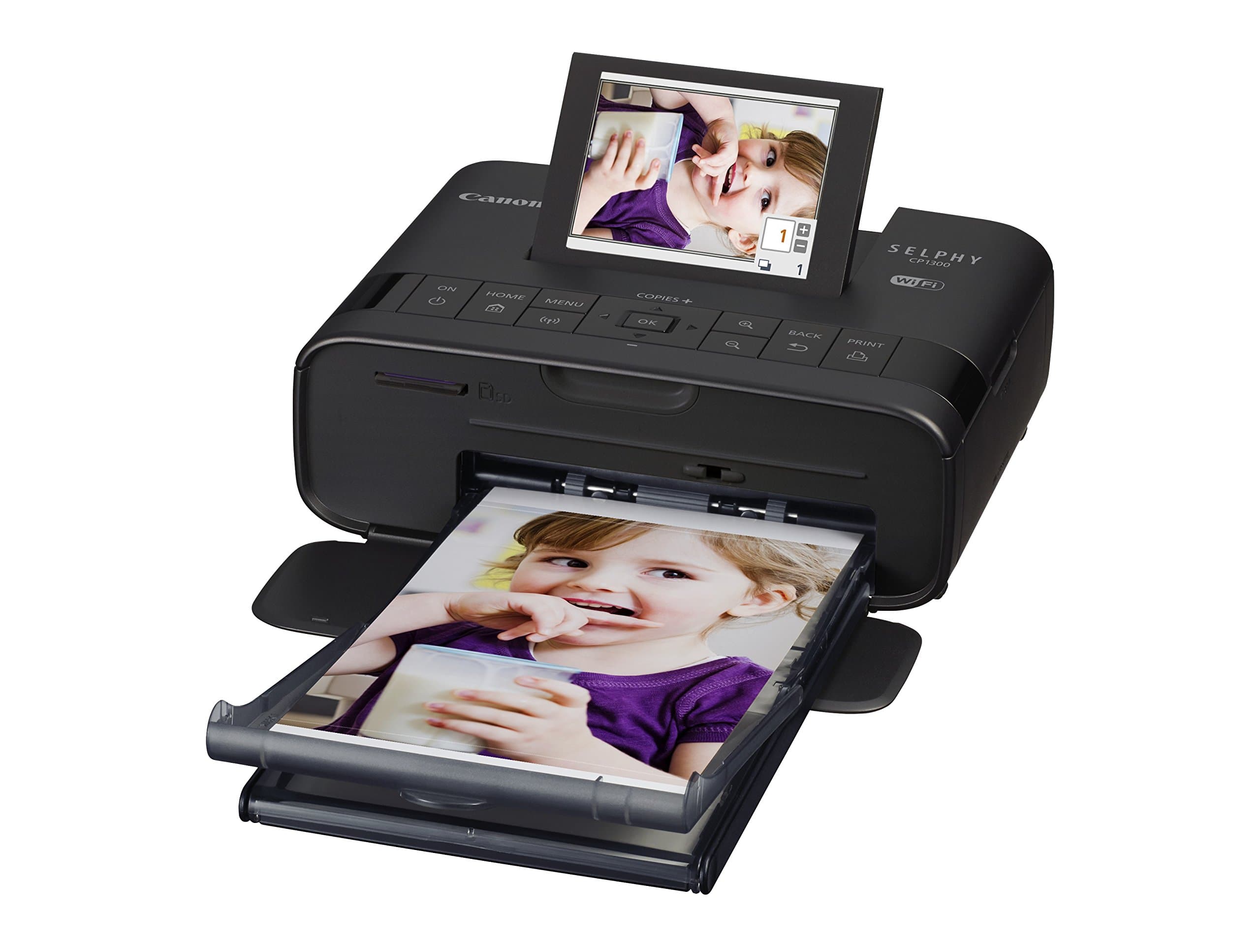 Canon Selphy Cp-1300 Compact Photo Printer Black+ 5 Sheets
