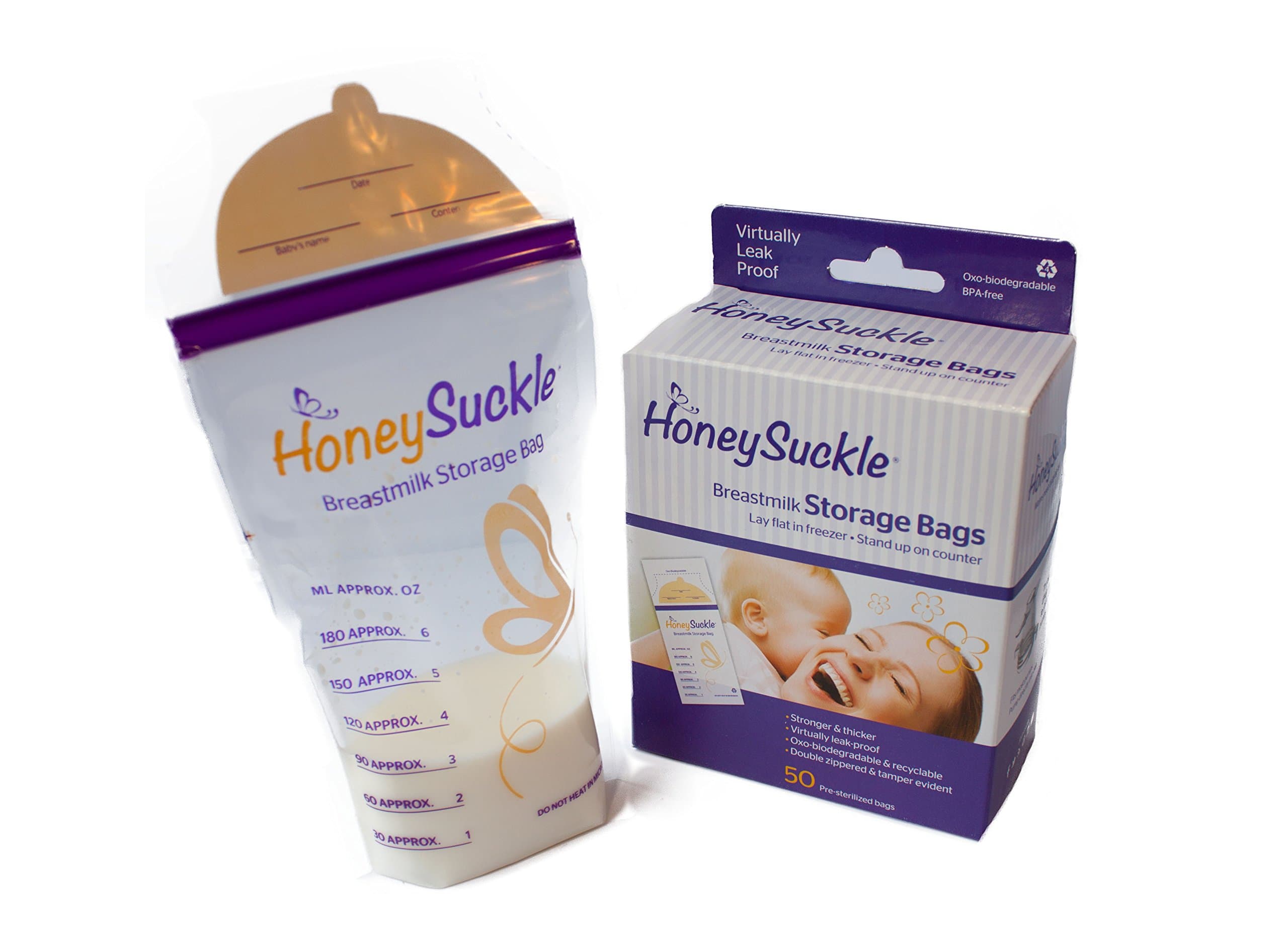 Honeysuckle Breast Milk Storage Bag 100 Count