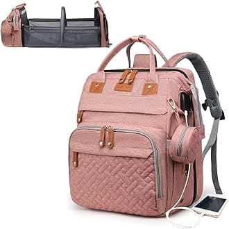 Baby Diaper Bags with Changing Station, Waterproof Diaper Bag Backpack for Moms Dads