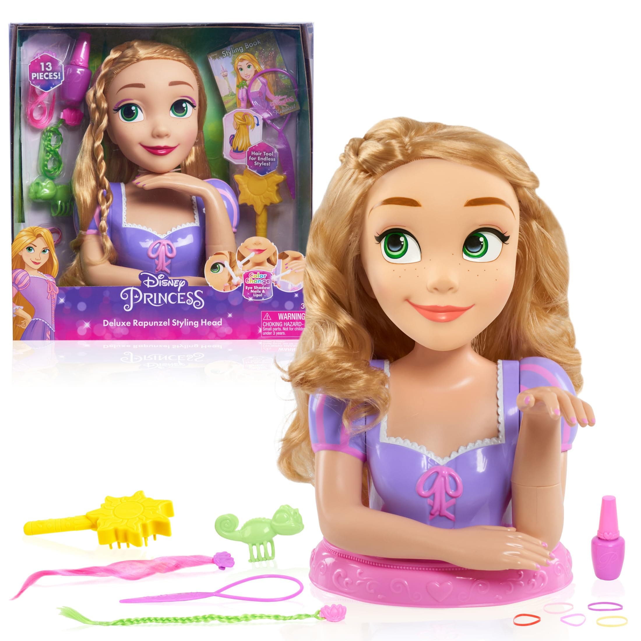 87360 Princess Rapunzel Deluxe Styling Head, Multi-Colour