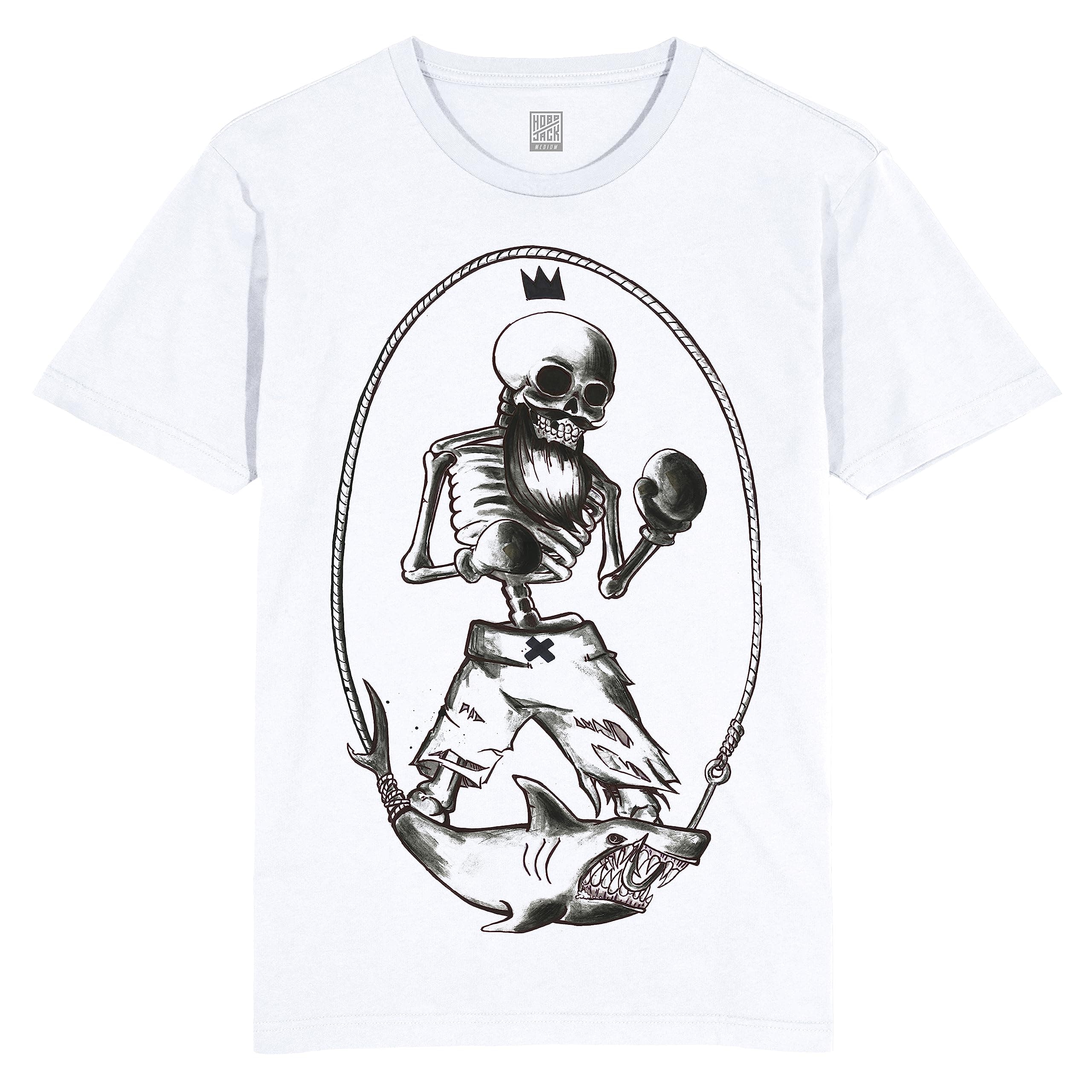 HOBO JACK - Bare Bones Ronnie - White T-Shirt