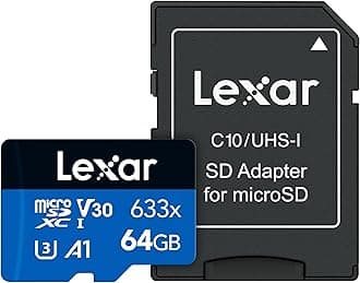 High-Performance microSDXC 633x 64GB UHS-I Card w/SD Adapter - LSDMI64GBBINL633A