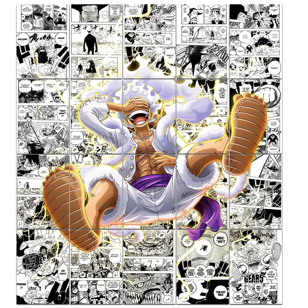 Monkey D. Luffy One Piece Anime Manga 20 Piece Premium 300 GSM Thick Paper Wall Posters for Room