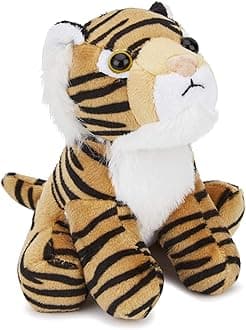 Children's Soft Cuddly Plush Toy Animal - Perfect Perfect Soft Snuggly Playtime Companions for Children (12-15cm /5-6") (Tiger)