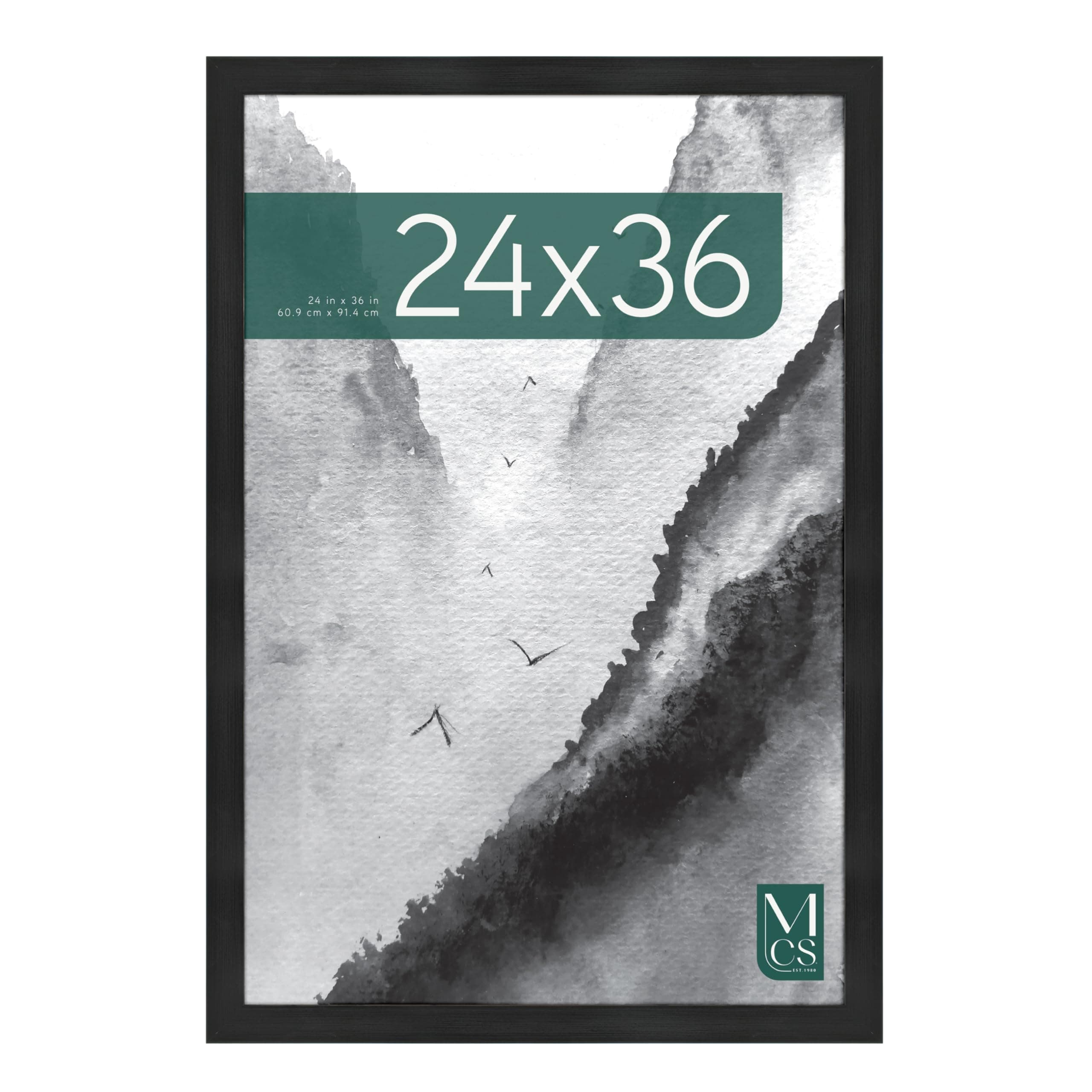 MCS Museum Poster Frame, Onyx, 24 x 36 in, Single
