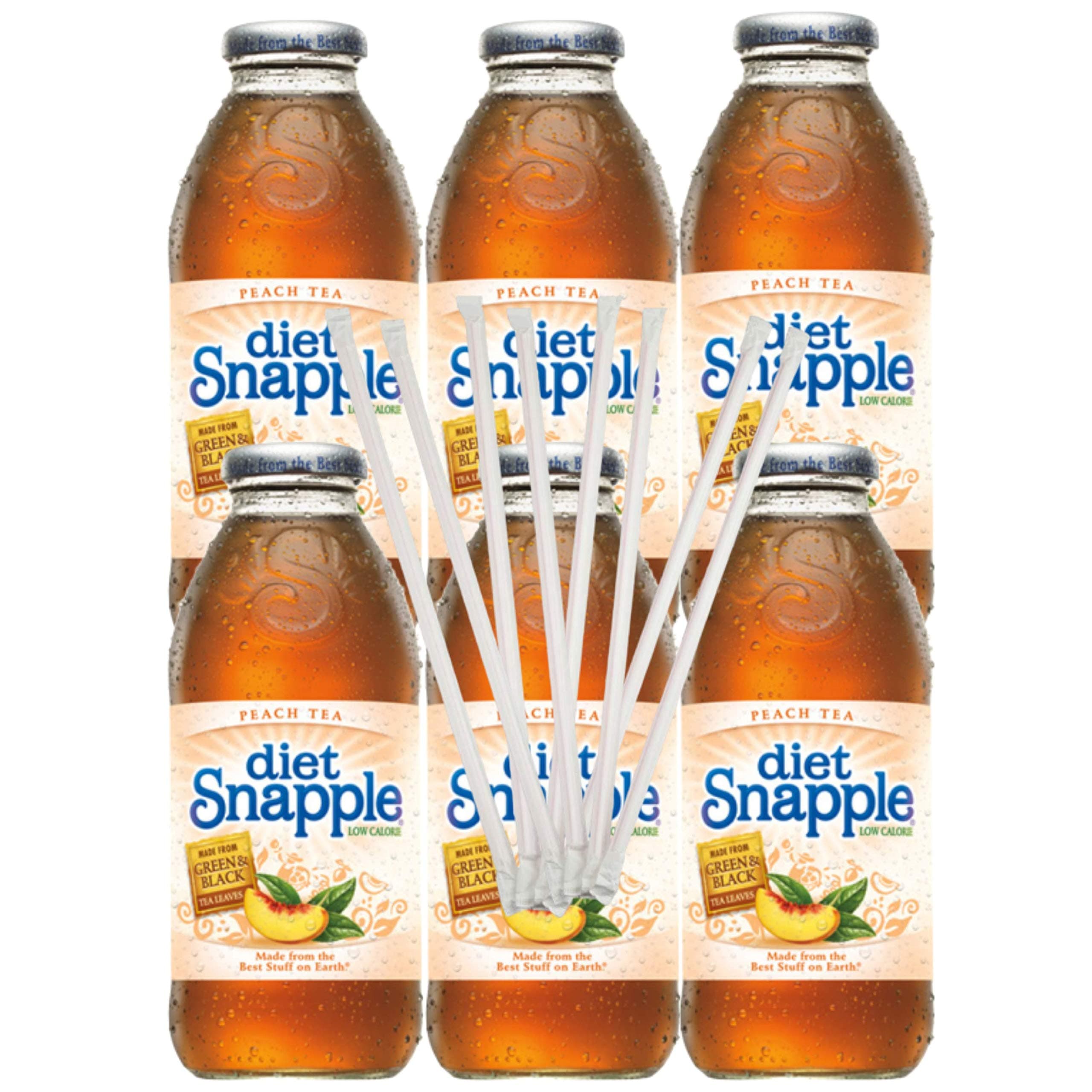 Snapple Diet Peach Iced Tea, 16 oz Bottle (Pack of 6)