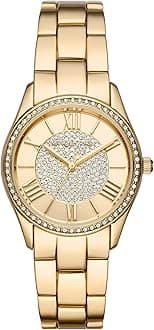 Michael Kors Ladies 33.00mm Quartz Watch with Gold Analogue dial and Gold Metal Bracelet Strap MK7073