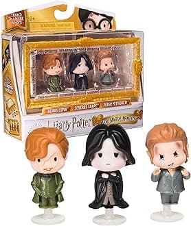 Harry Potter, Micro Magical Moments Year 3 Figure Set with Remus Lupin, Severus Snape & Peter Pettigrew & Display Case