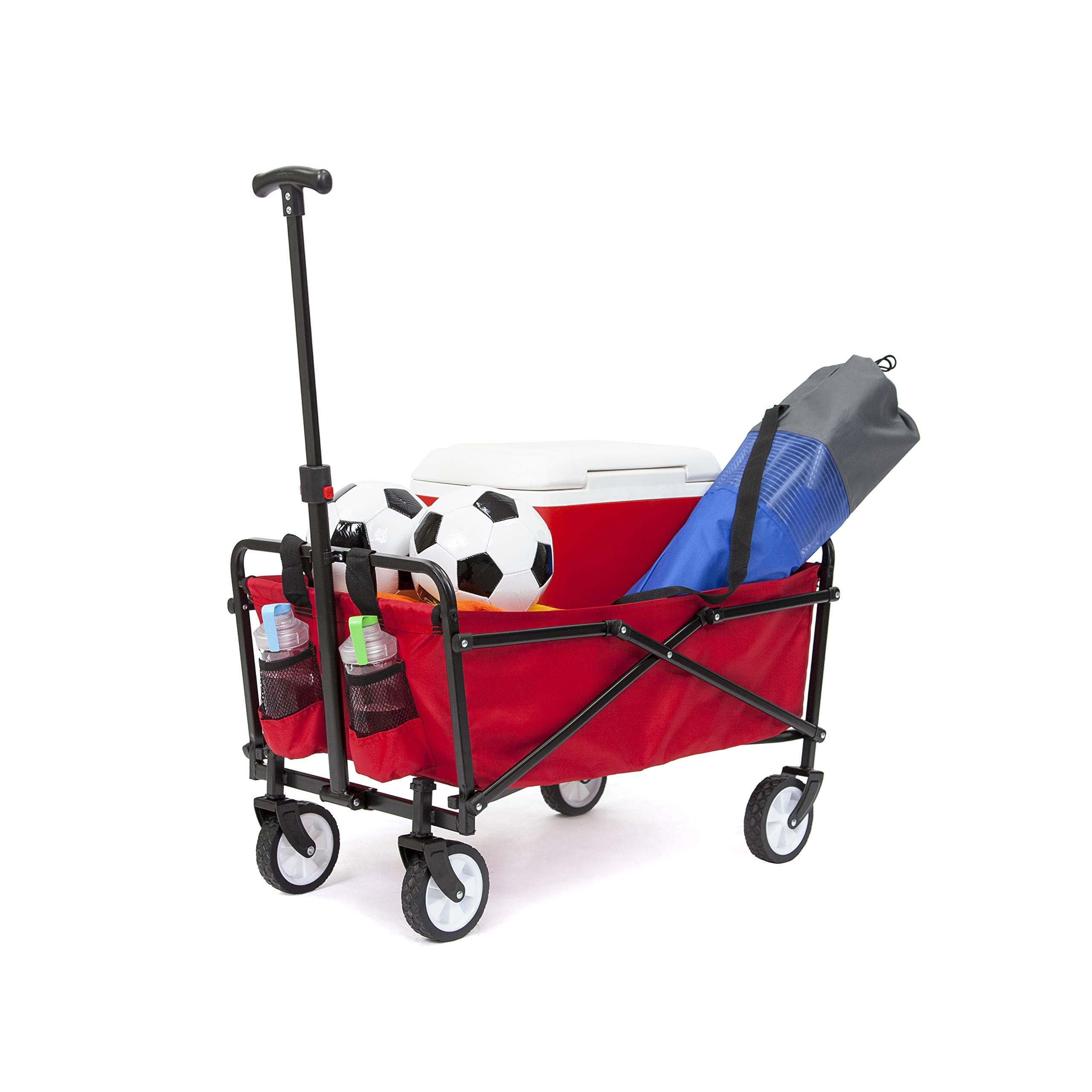 YSC Collapsible Folding Beach Outdoor Utility Wagon (Red)