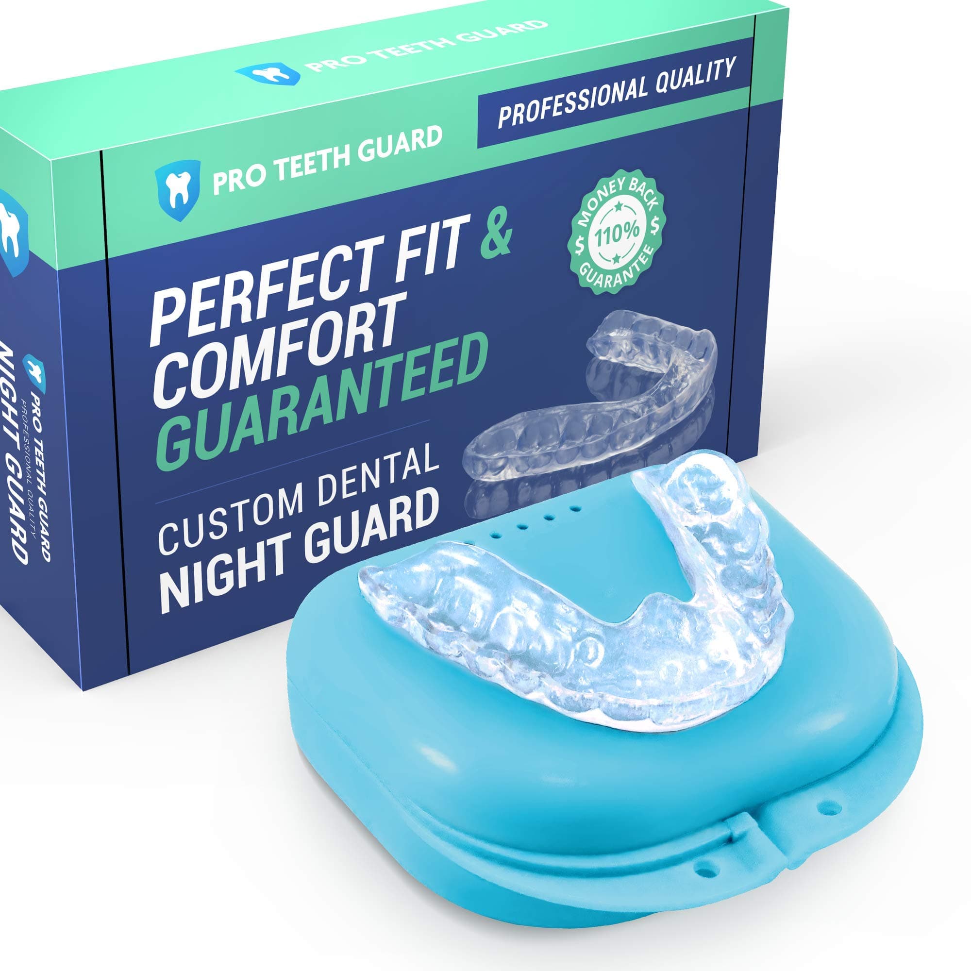 Custom Dental Night Guard for Teeth Grinding - Pro Teeth Guard. 110% Money Back Guarantee. Size: Adult-Female.
