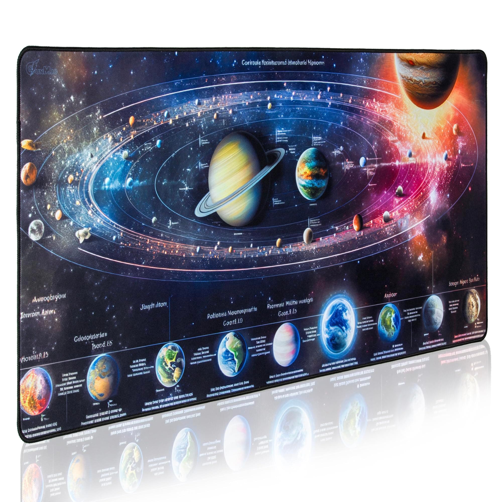 Astronaut Extended Gaming Mouse Pad, Ultra-Smooth Surface for Pixel-Precise Mouse Control, Durable Anti-Fray Stitching, Non-Slip Rubber Base, for Gamer, Office & Home, Light & Portable