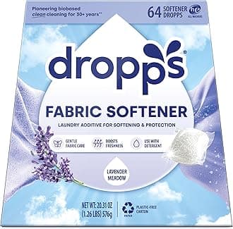 Dropps Fabric Softener Pods: Lavender Eucalyptus | 64 Count | HE Compatible + All Washers | Cold Wash + All Temperatures | Softness + Freshness | Low Waste Packaging