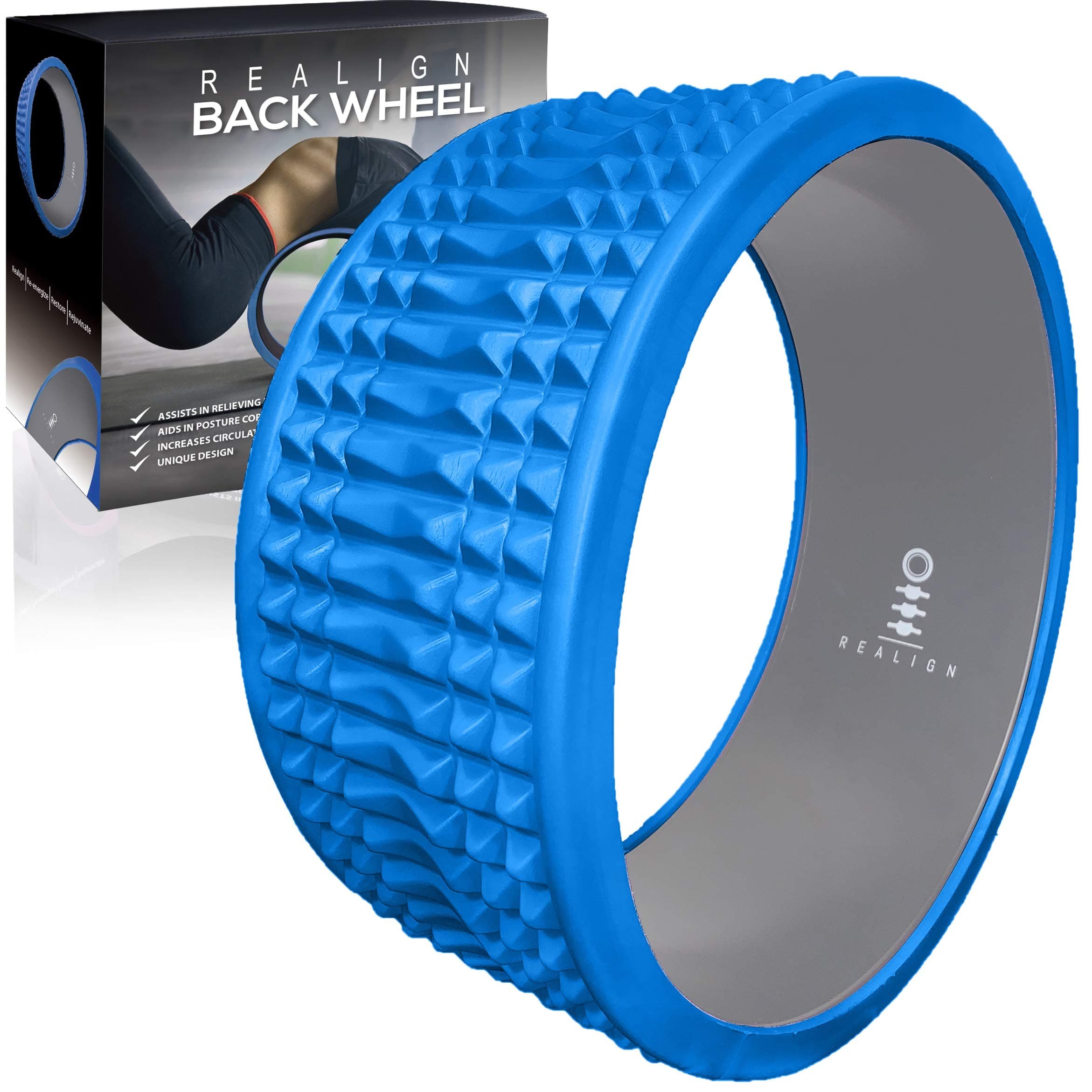 Back Wheel: Trigger Point, Yoga Wheel, Foam Roller, Deep Tissue, Back Massager, for Mobility and Back Pain Relief
