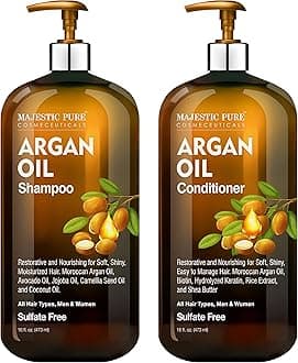 Argan Oil Shampoo and Conditioner Set | Nourishing & Promotes Soft and Silky Hair | Sulfate Free | For All Hair Types, Men and Women - 2 x 16 fl oz