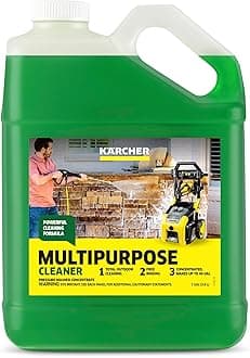 Kärcher Multi Purpose Pressure Washer Detergent, Removes Dirt and Grime from Fences, Siding, Patios, Driveways, Sidewalks, Concrete and More, Highly Concentrated, Makes up to 20 gal of Cleaner