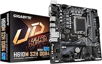 GigabyteH610M S2H DDR4 (H610/ Intel LGA 1700/ Micro ATX/ DDR4/ Single M.2/ PCIe 4.0/ USB 3.2 Gen1/ Realtek GbE LAN/Motherboard)