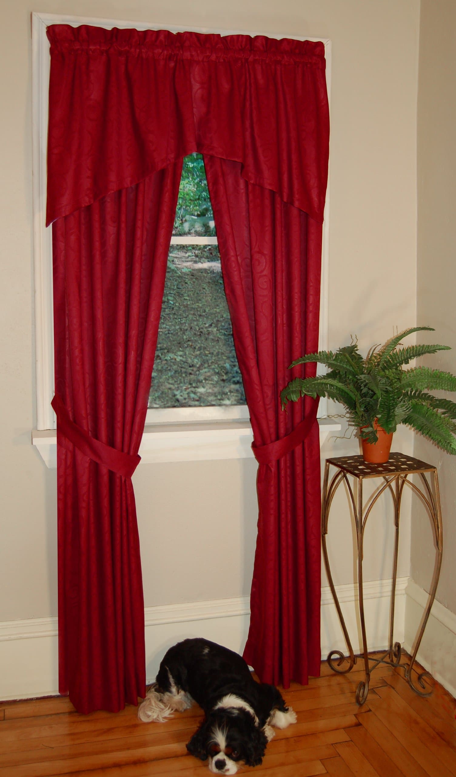 Curtain Chic Newgrange Complete Window Dressing, 72-Inch, Cherry