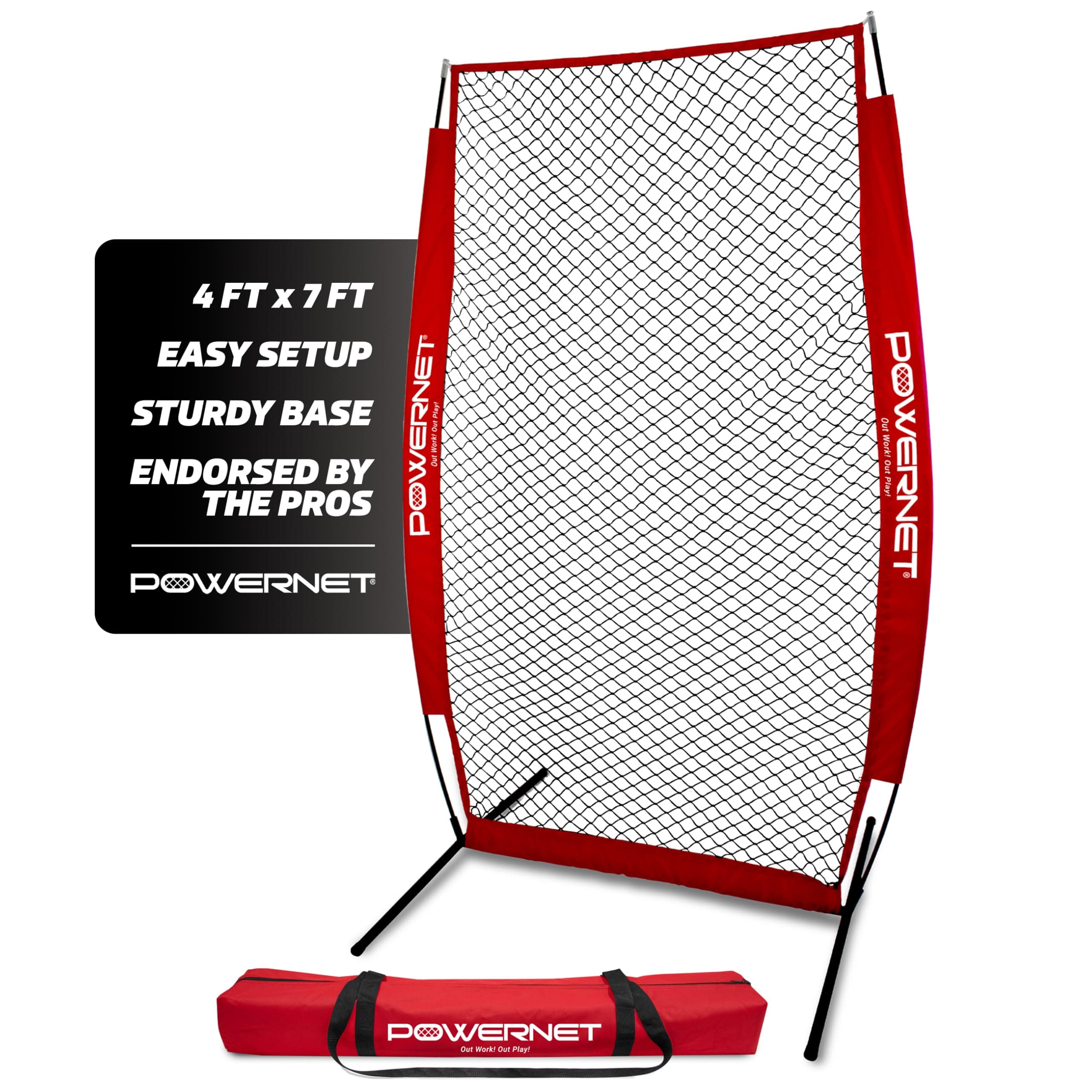 Baseball Training Equipment Baseball Net, Portable Softball Batting Practice Pitching Screen, 7-FT I-Screen or A-Frame Pitching Net