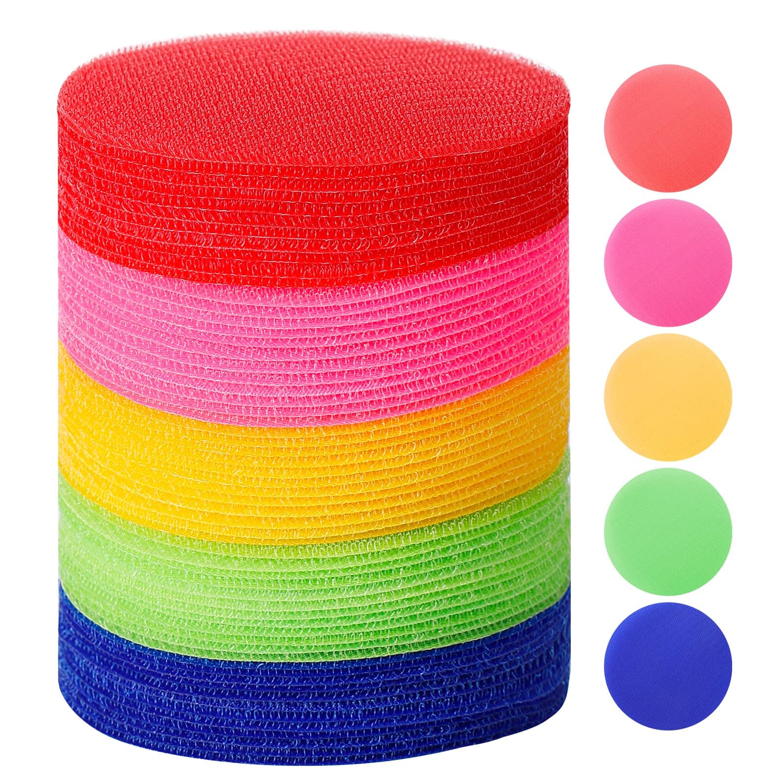 60 Pcs Reusable Carpet Dots for Classroom - 4 Inch Removable Circle Dots Marker Stickers, Colorful Sticky Floor Rug Carpet Spots for Preschool Classroom Sitting Kids Teachers