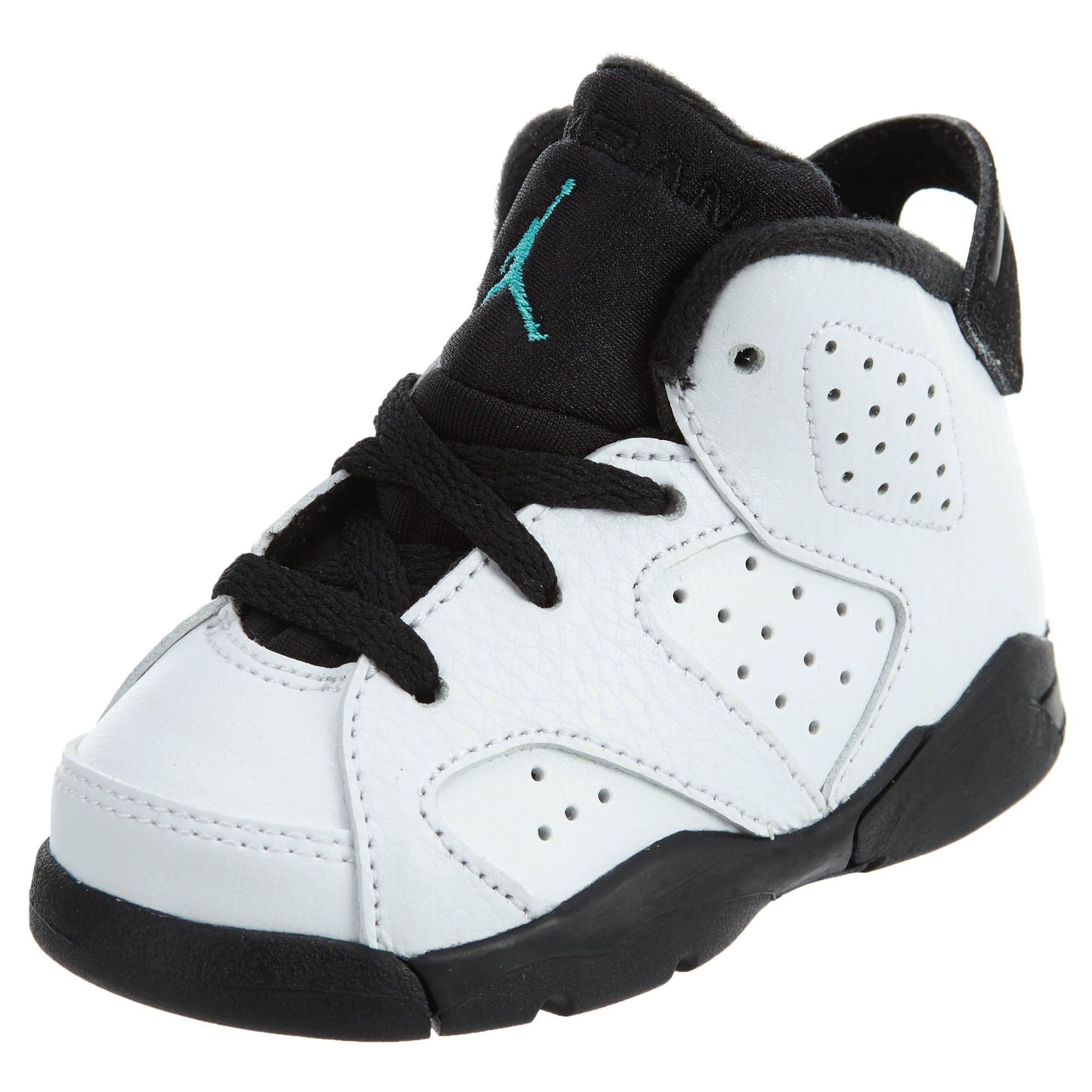 Jordan Retro 6"Hyper Jade White/White-Hyper Jade-Black (Toddler) (6 M US Toddler)