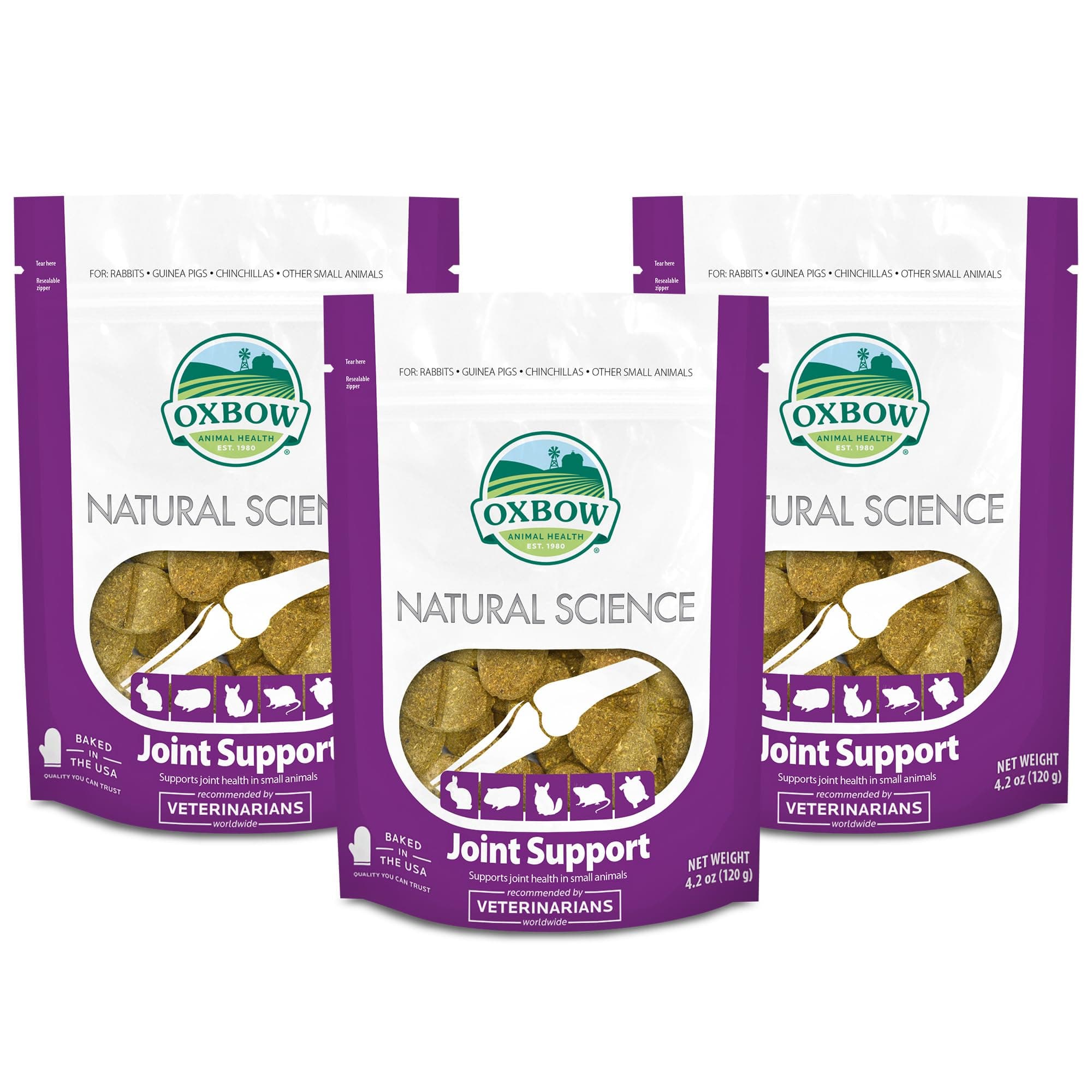 Animal Health Natural Science Joint Support Wafers for Small Pets, 4.2 Ounces, Made in The USA (3 Pack)