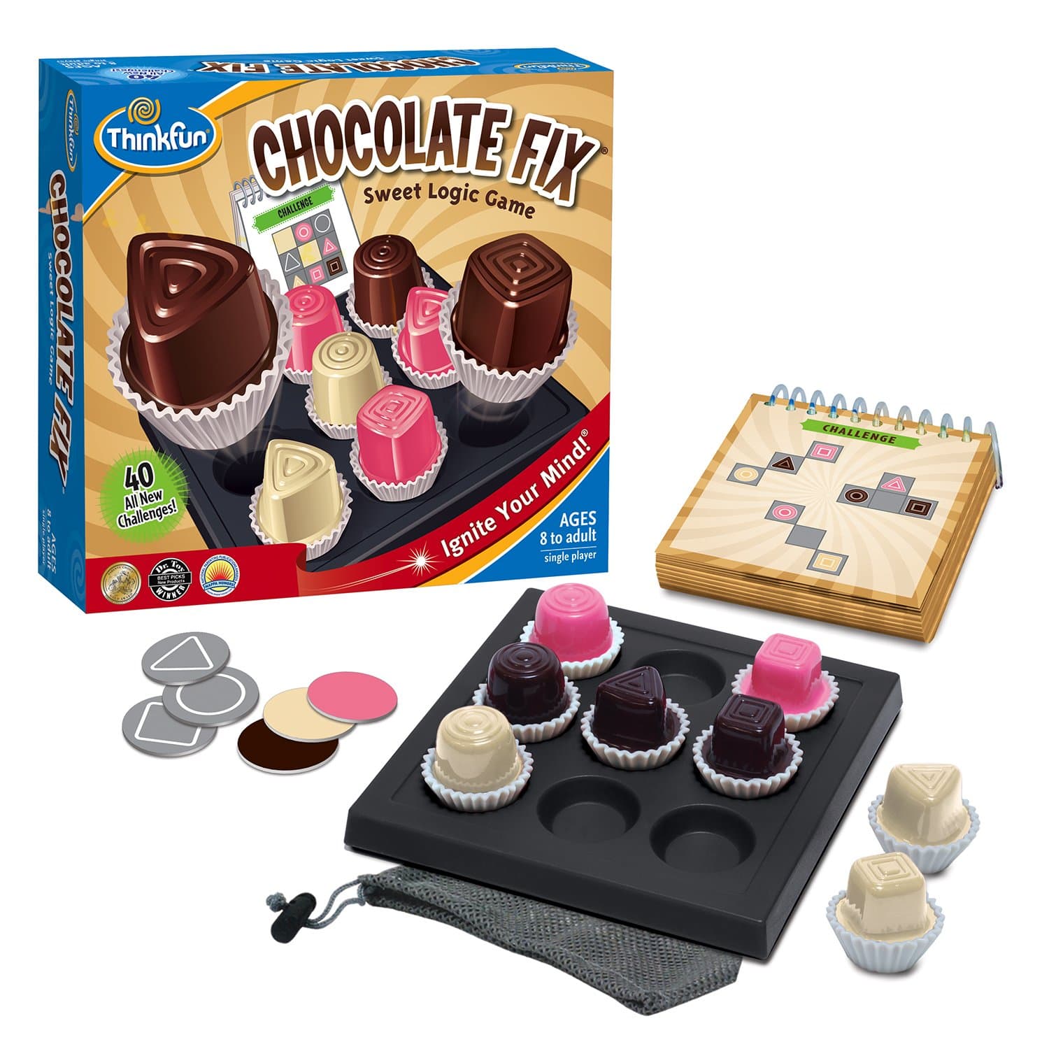 Think Fun Chocolate Fix - Award Winning Logic Game and Stem Toy for Age 8 and Up - Kids