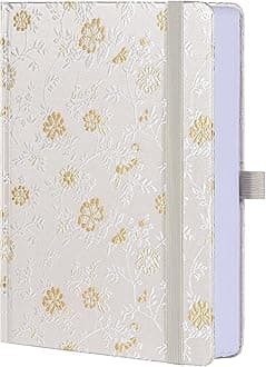 TIEFOSSI Dotted Journal Notebook for Women Men, A5 Journals for Writing, 160gsm 190 Pages Thick Paper, Perfect for Office & Home School Supplies, 8.4 X 5.8 In