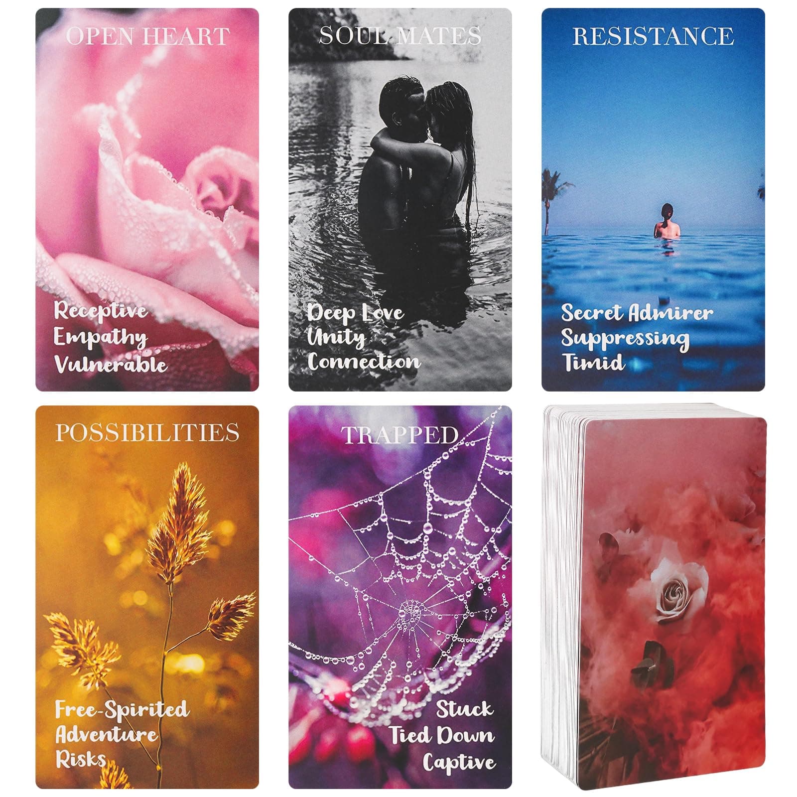 Fofeadm Oracle Cards 78 Count Love Oracle Card Deck with Meaning Love Oracle Cards for Beginners Answers to Guide You Through Life and Love Questions