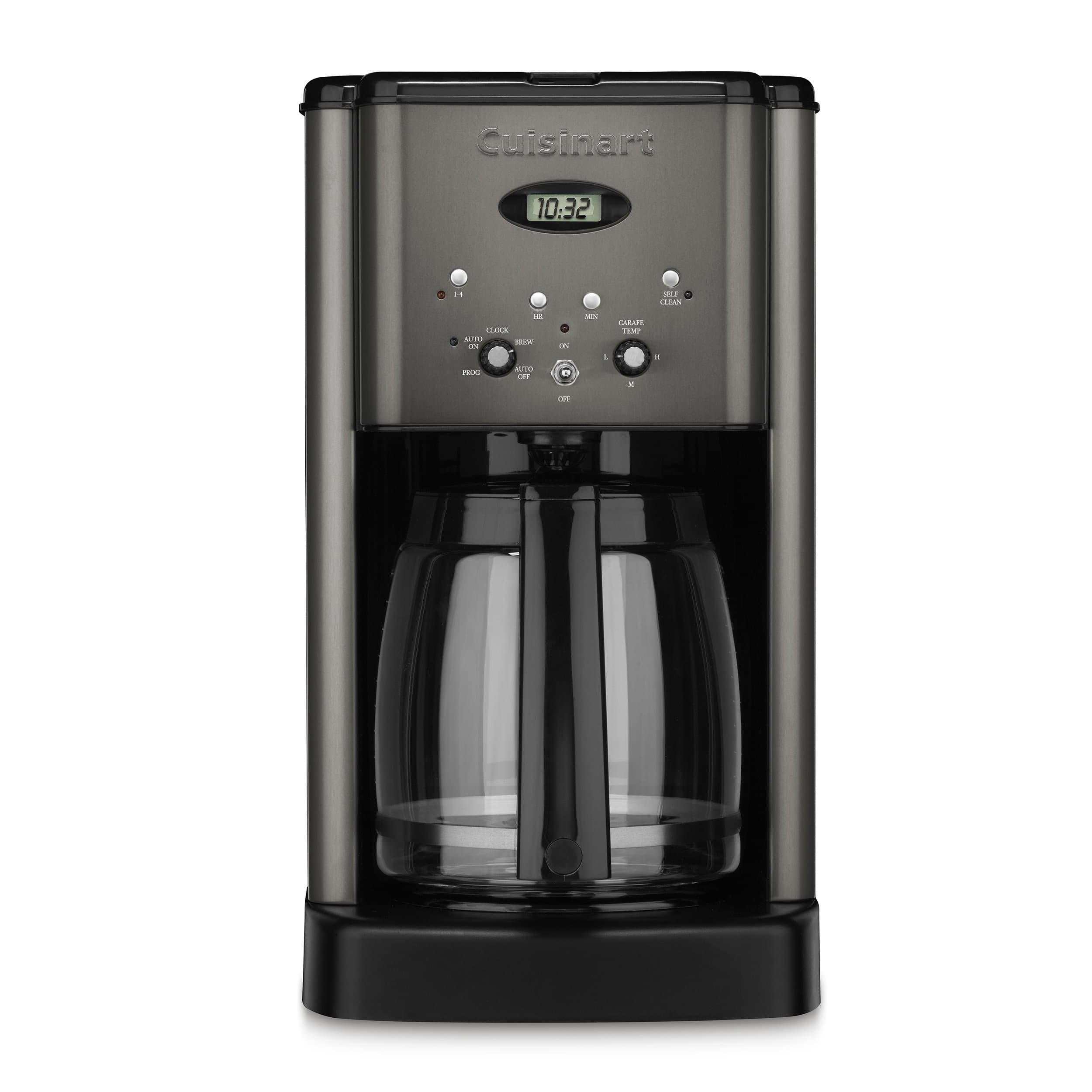 Cuisinart 12 Cup Brew Central Maker Coffee Maker, Black Stainless Steel, DCC-1200BKSNAS